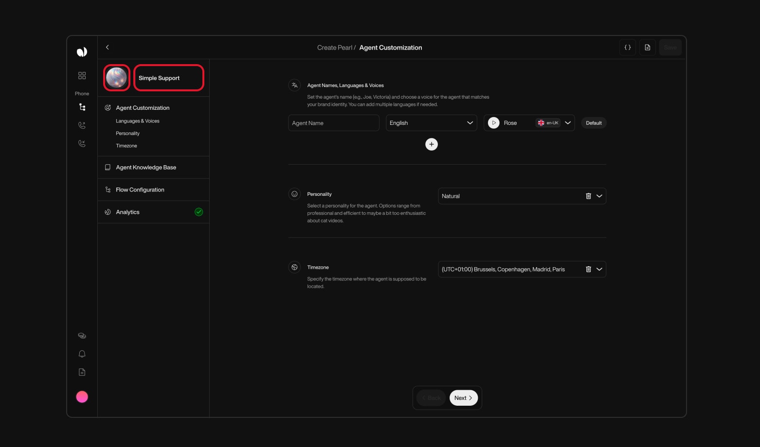 Send Email action interface on dark mode