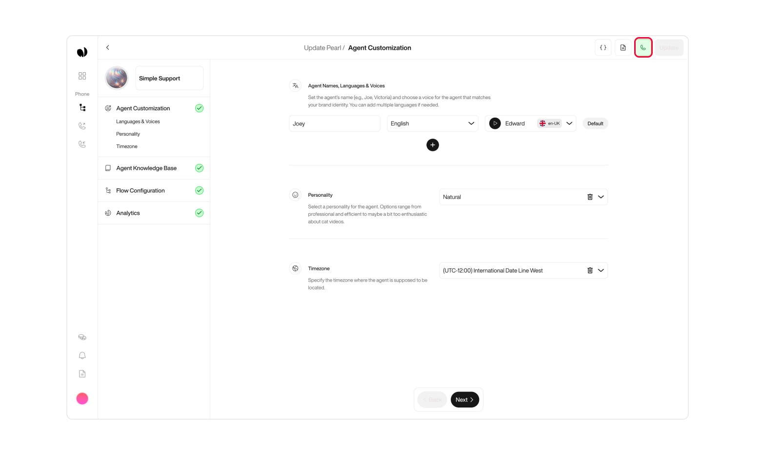 Send Email action interface on light mode