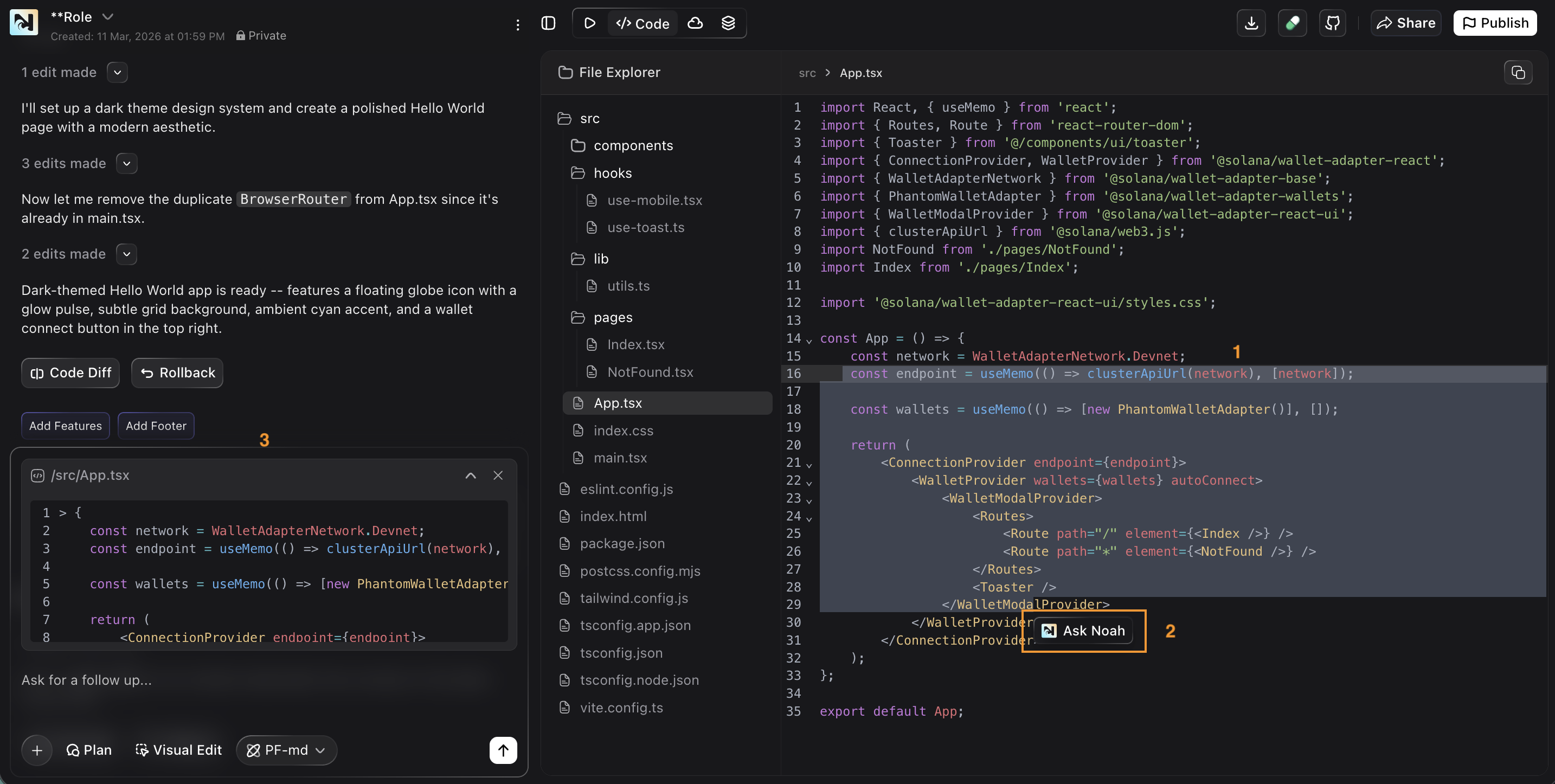 Preview & Debug - Noah AI