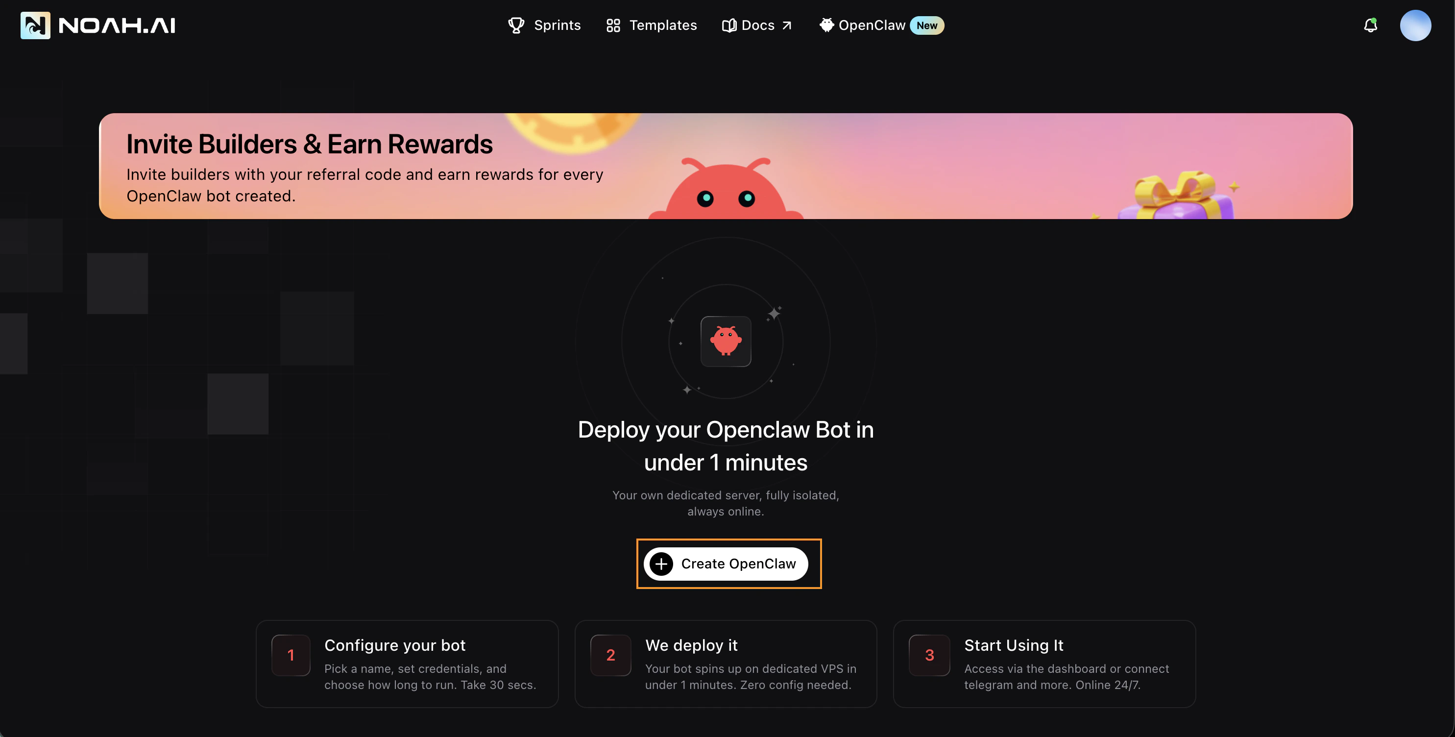 OpenClaw landing page
