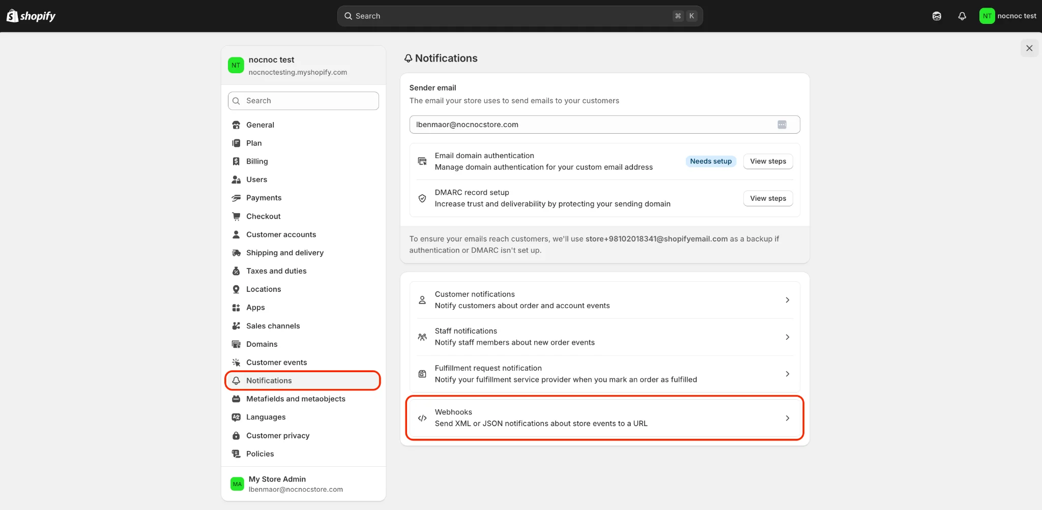 Notifications and Webhooks