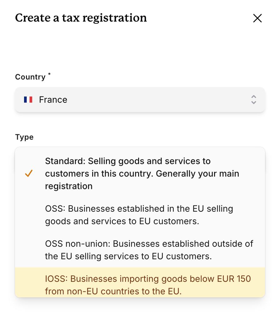New Tax Registration