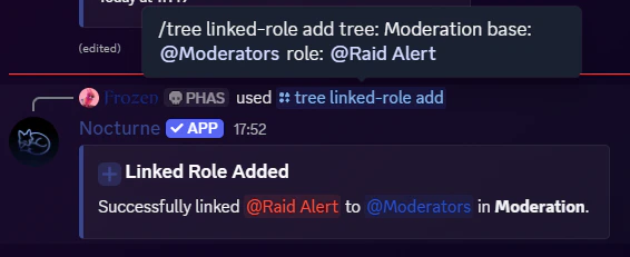 Tree Linked Role Add Tree Linked Role Add