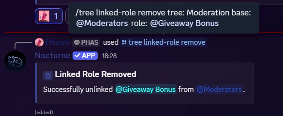 Tree Linked Role Remove Tree Linked Role Remove