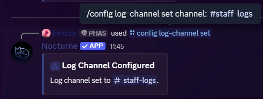 Config Log Channel Set Config Log Channel Set