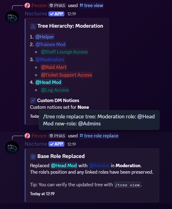Tree Role Replace Tree Role Replace