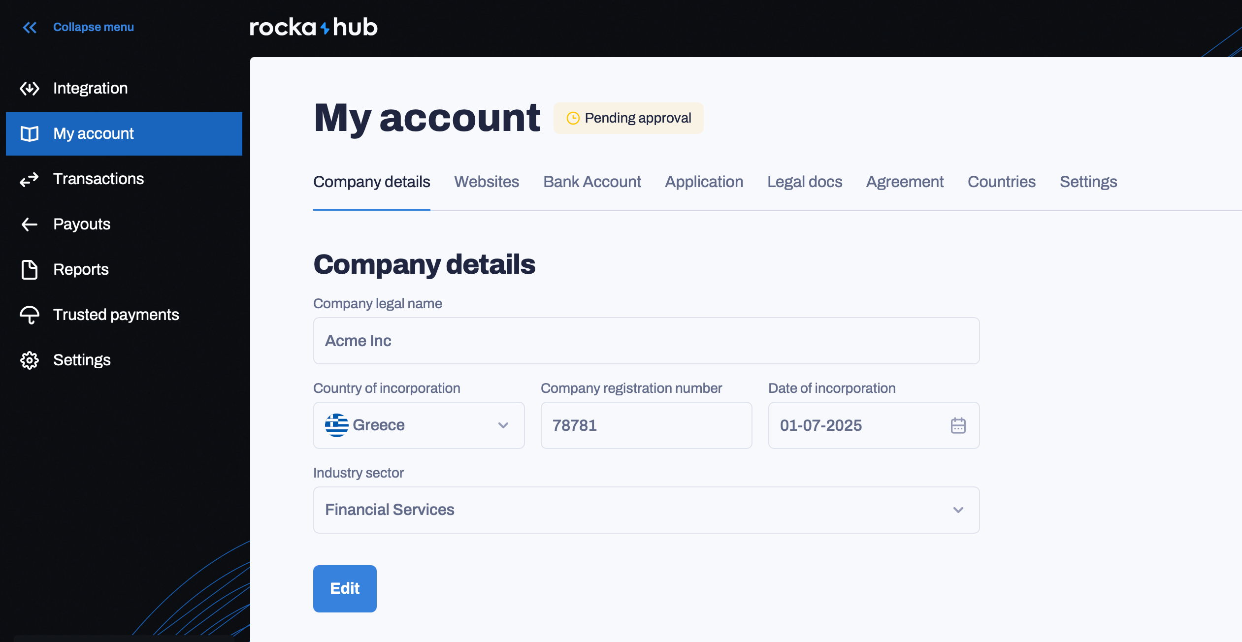 Edit Company Details