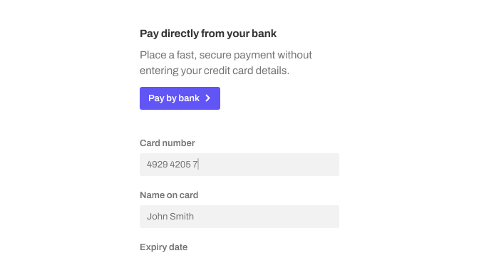 Offer open banking payments to customers who pay by card