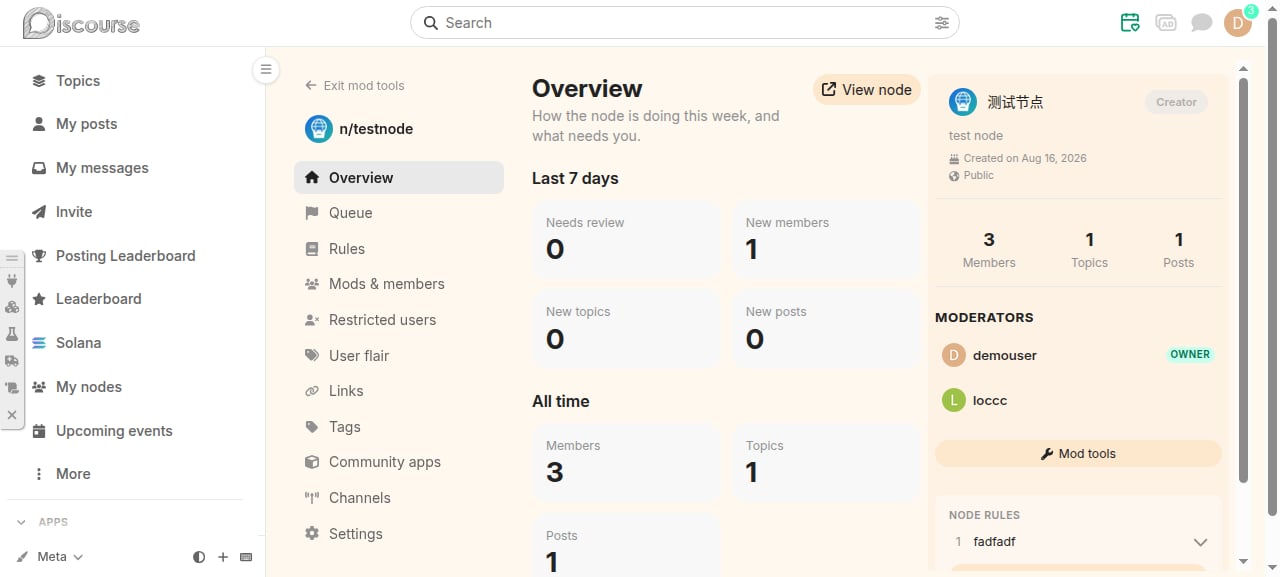 Node mod tools — overview