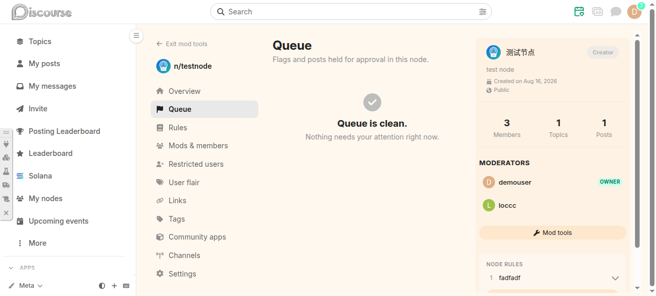 Mod tools — review queue