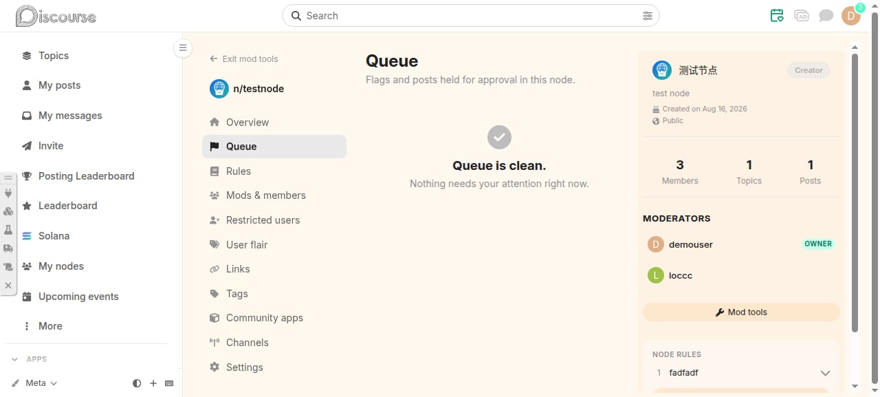 Mod tools — review queue