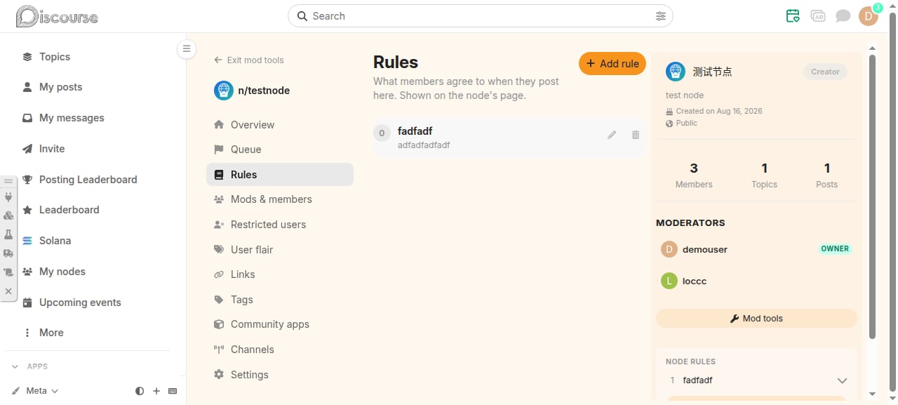 Mod tools — rules