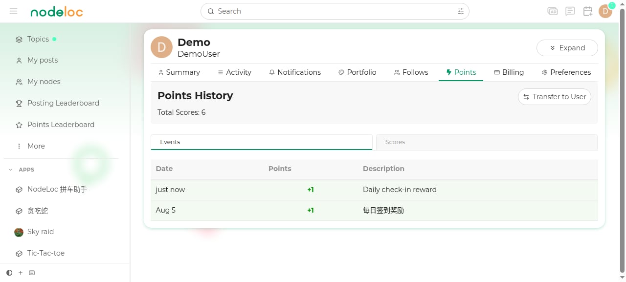 Energy history page