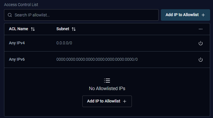 Vultr Access Control List