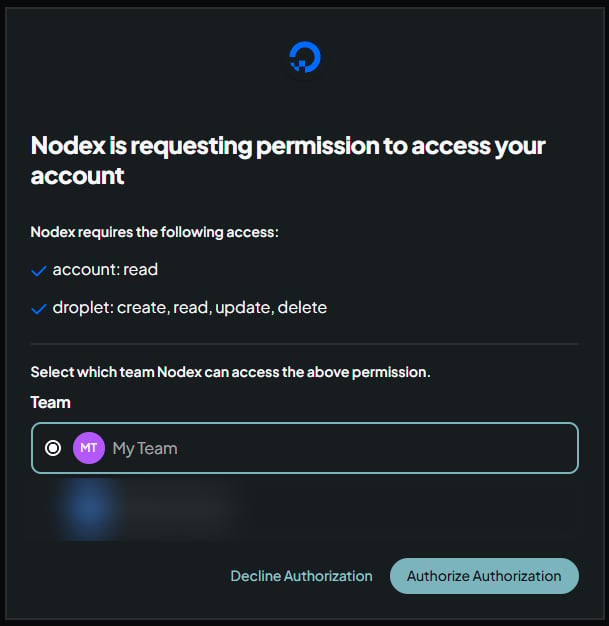 Digitalocean Authorize