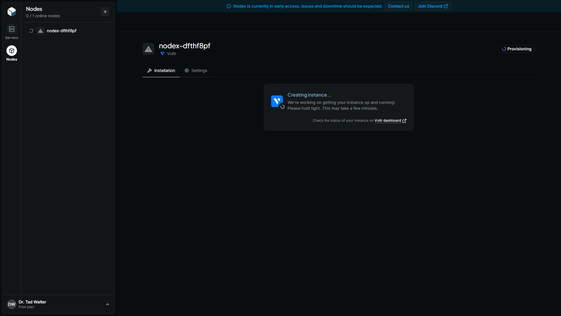 Provision Cloud Node