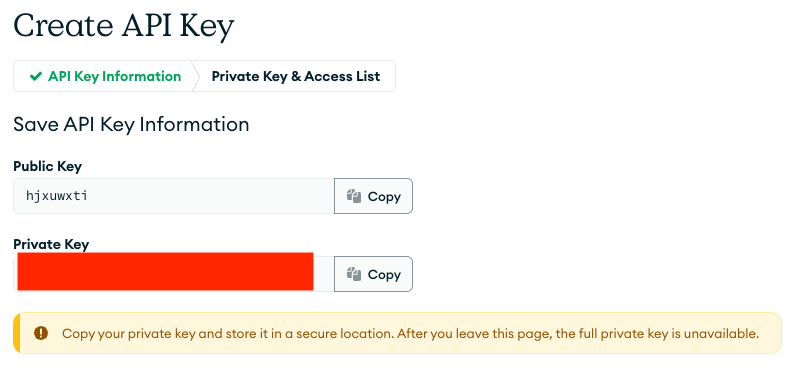NOFire AI Mongodb Atlas Api Key Credentials Pn