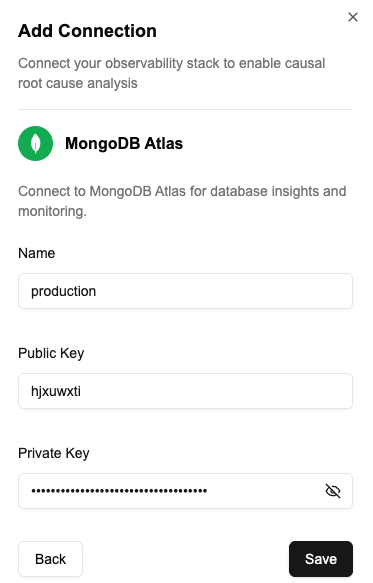 NOFire AI MongoDB Atals Form Connection