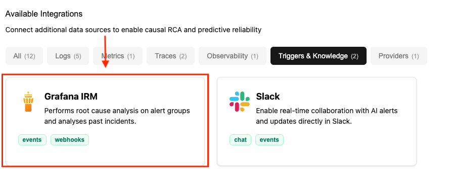 NOFire AI Grafana Irm Connection Pn