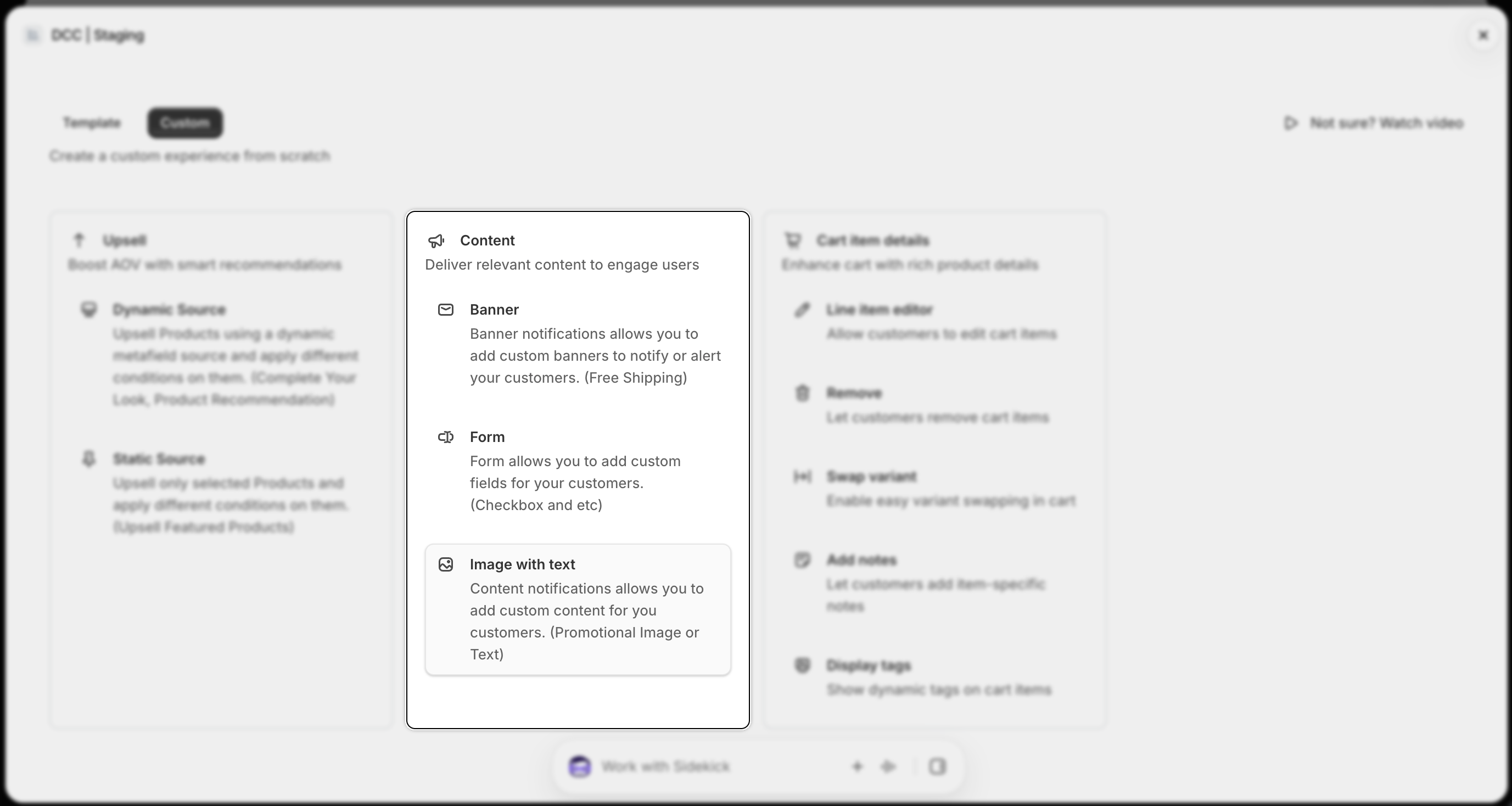Custom Content Card Image With Text Focus