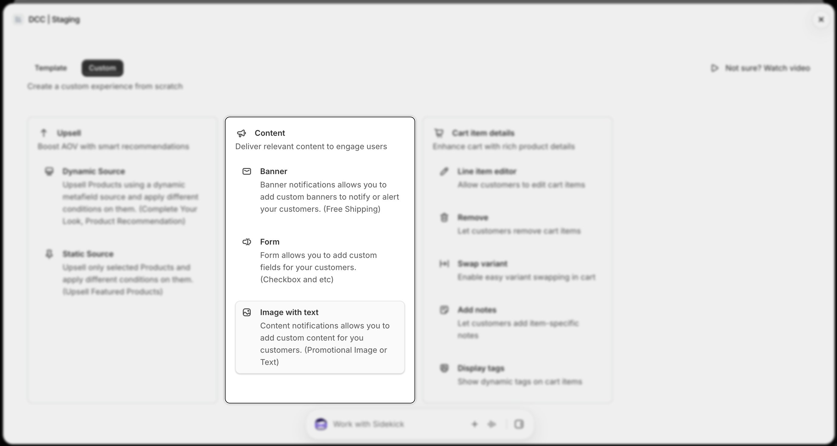 Custom Content Card Image With Text Focus