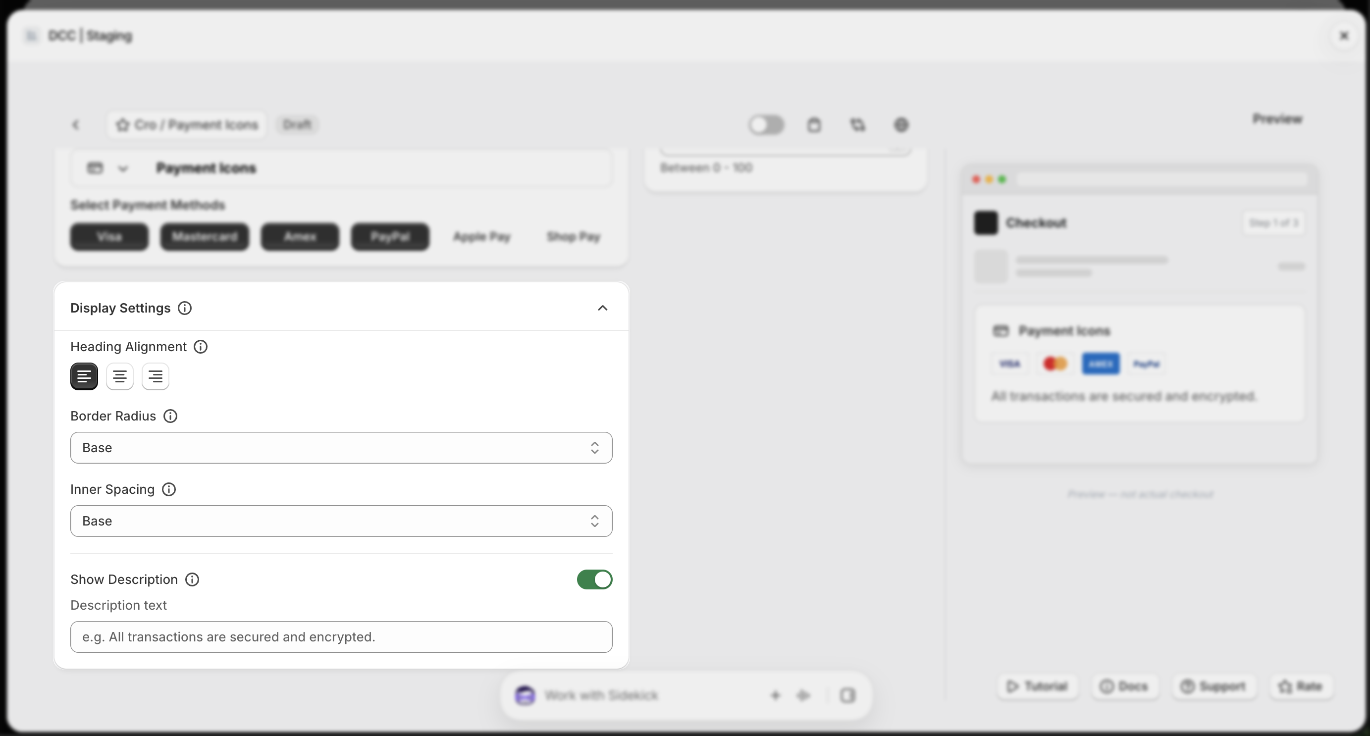 Payment Icons Display Settings Focus