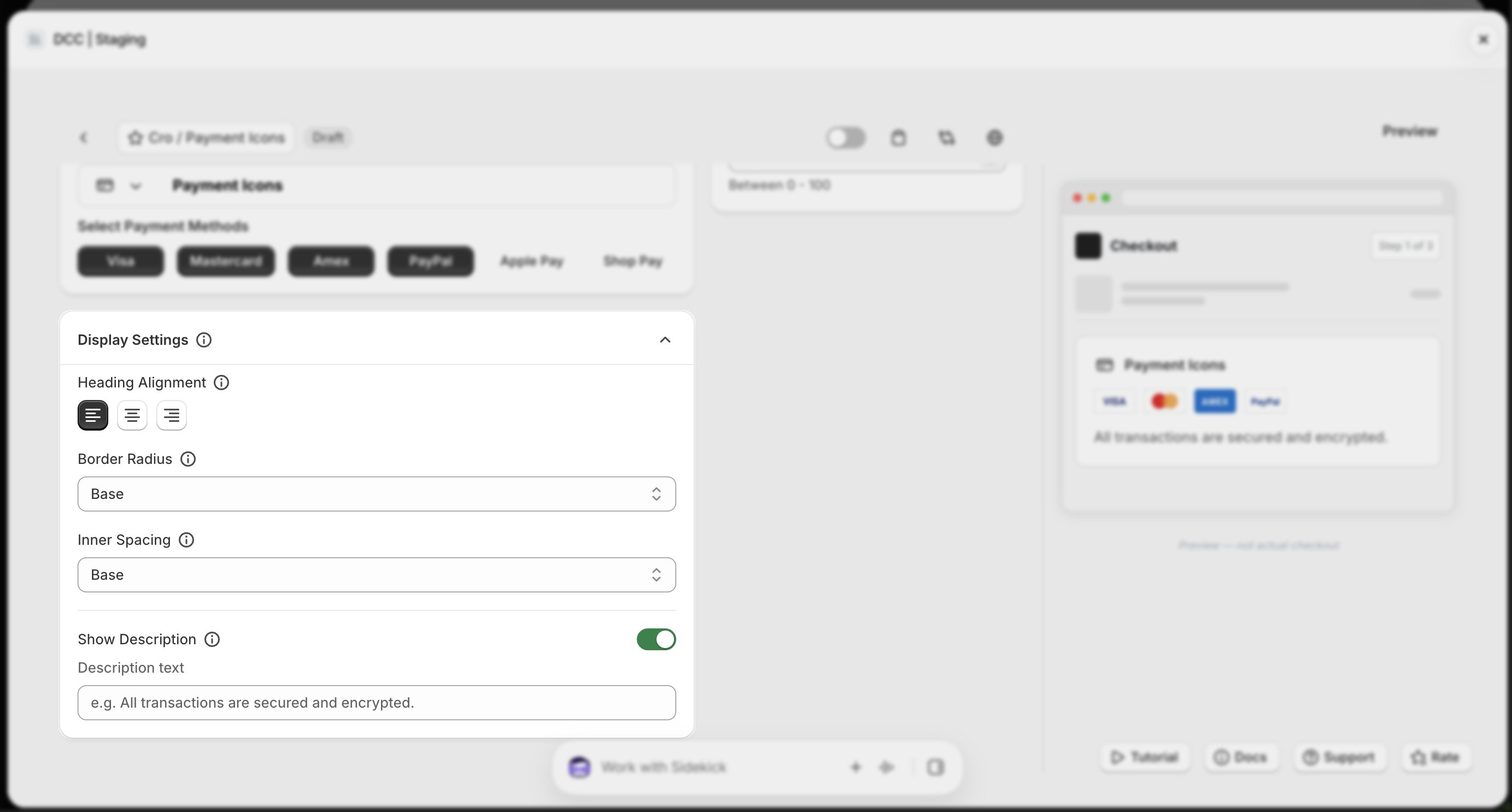 Payment Icons Display Settings Focus