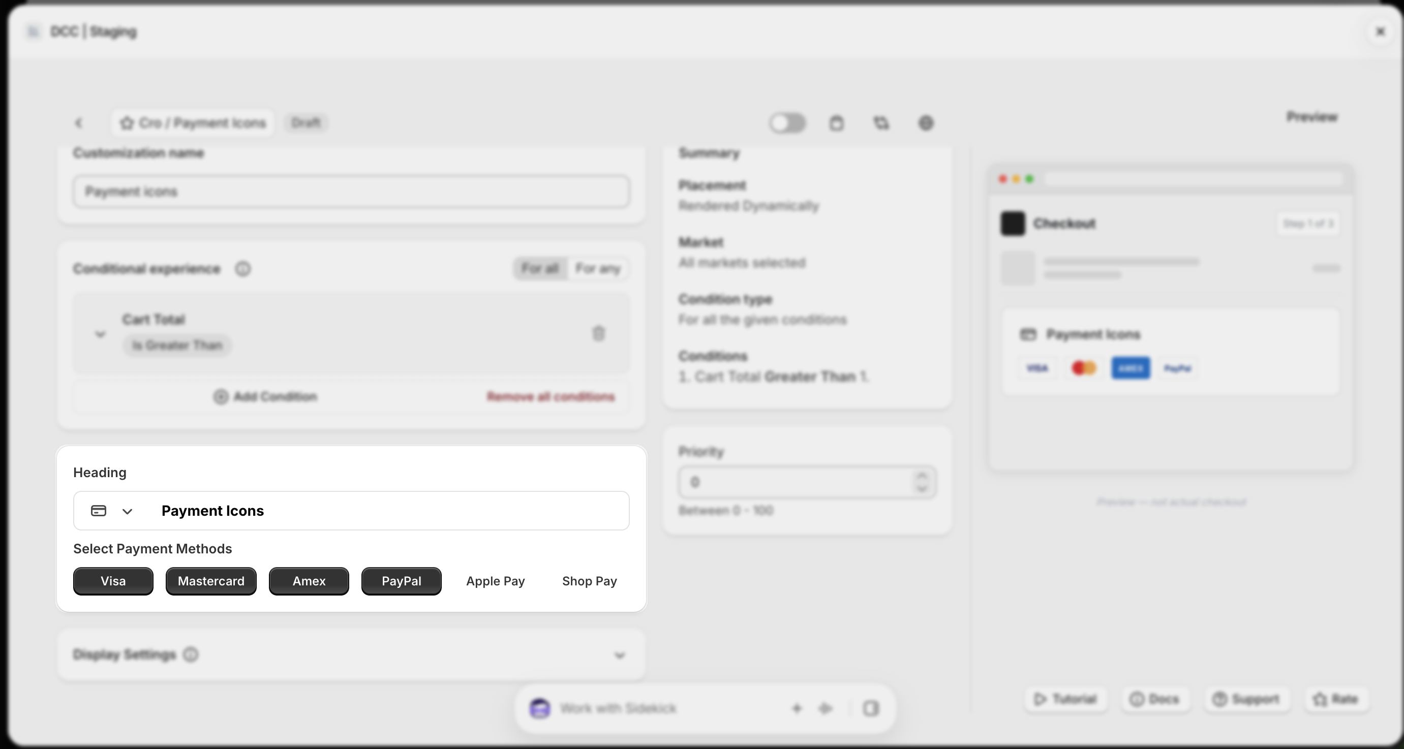 Payment Icons Heading Methods Focus