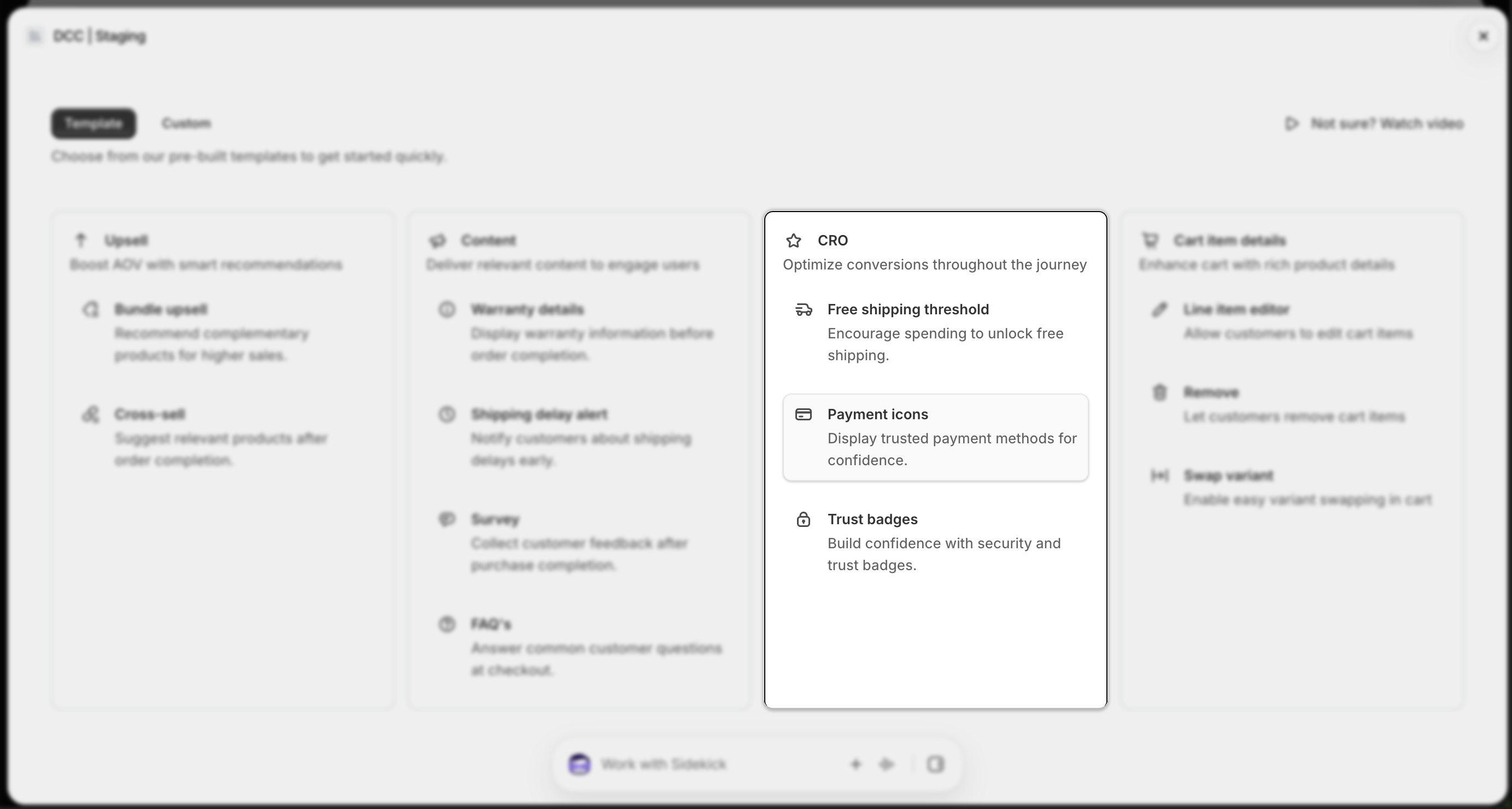 Template Cro Card Focus