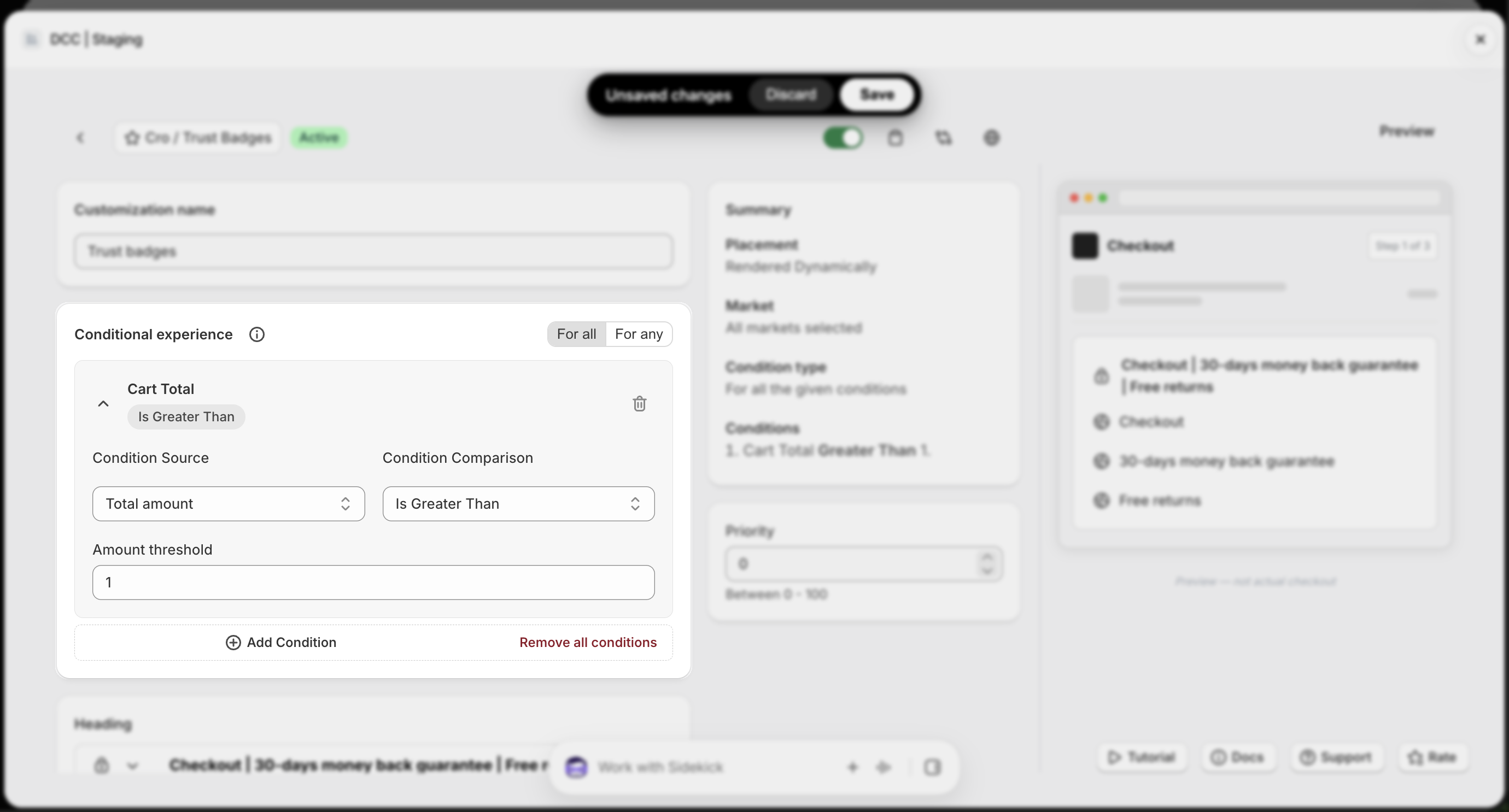 Trust Badges Conditional Experience Focus