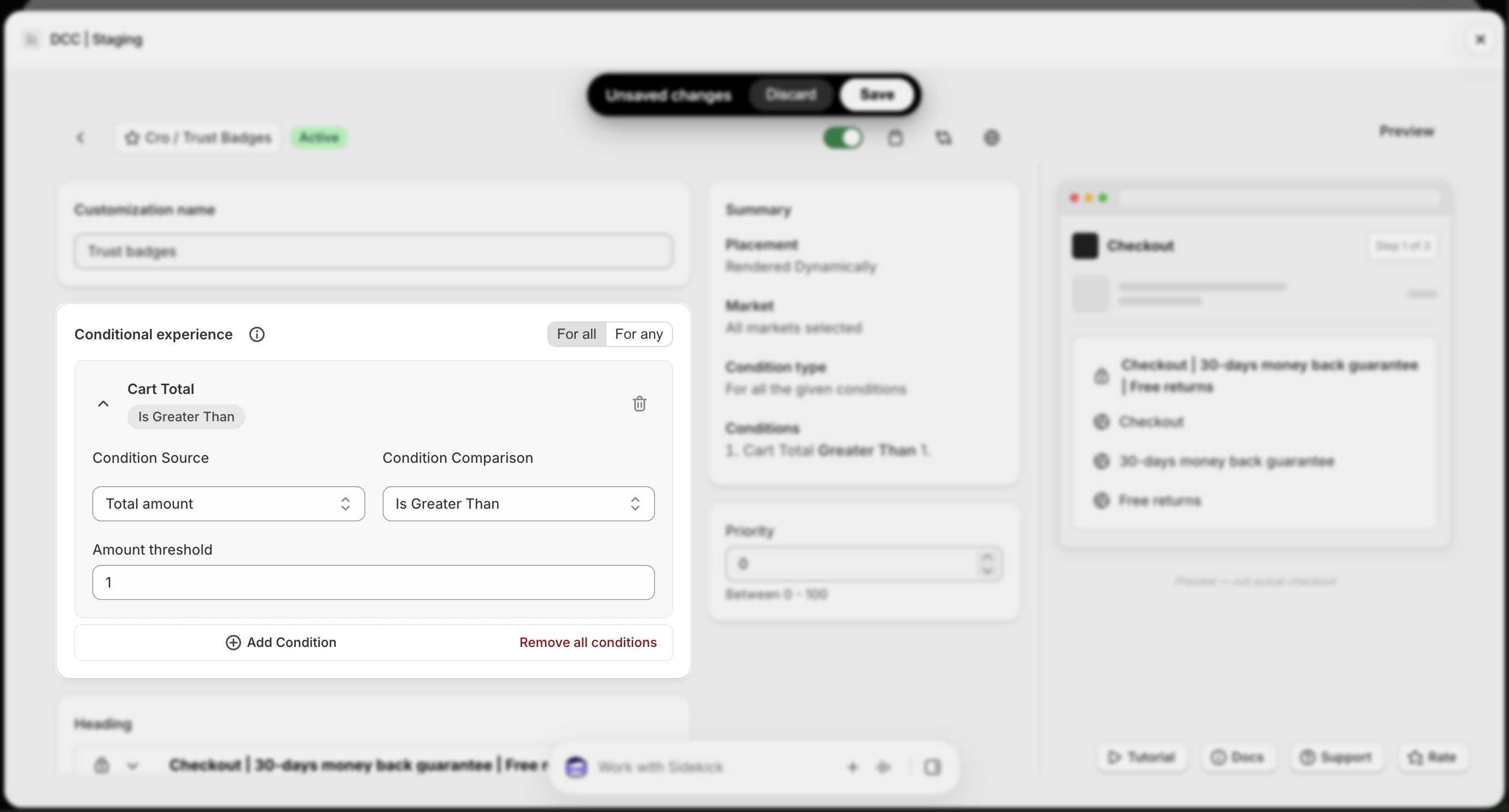 Trust Badges Conditional Experience Focus