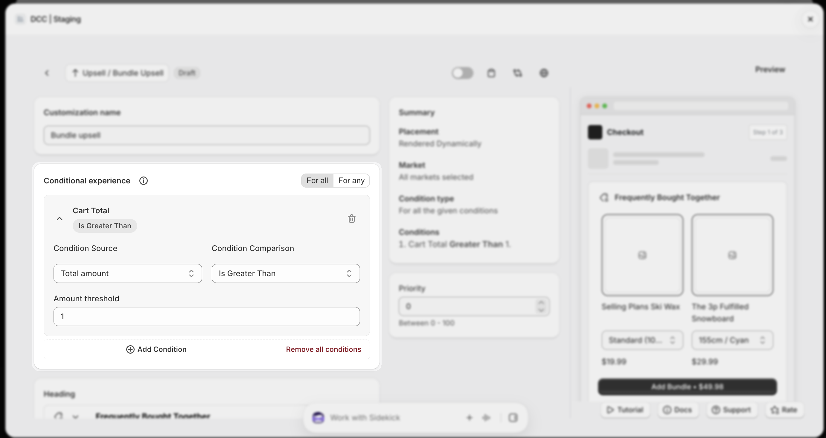 Bundle 1 Conditional Experience