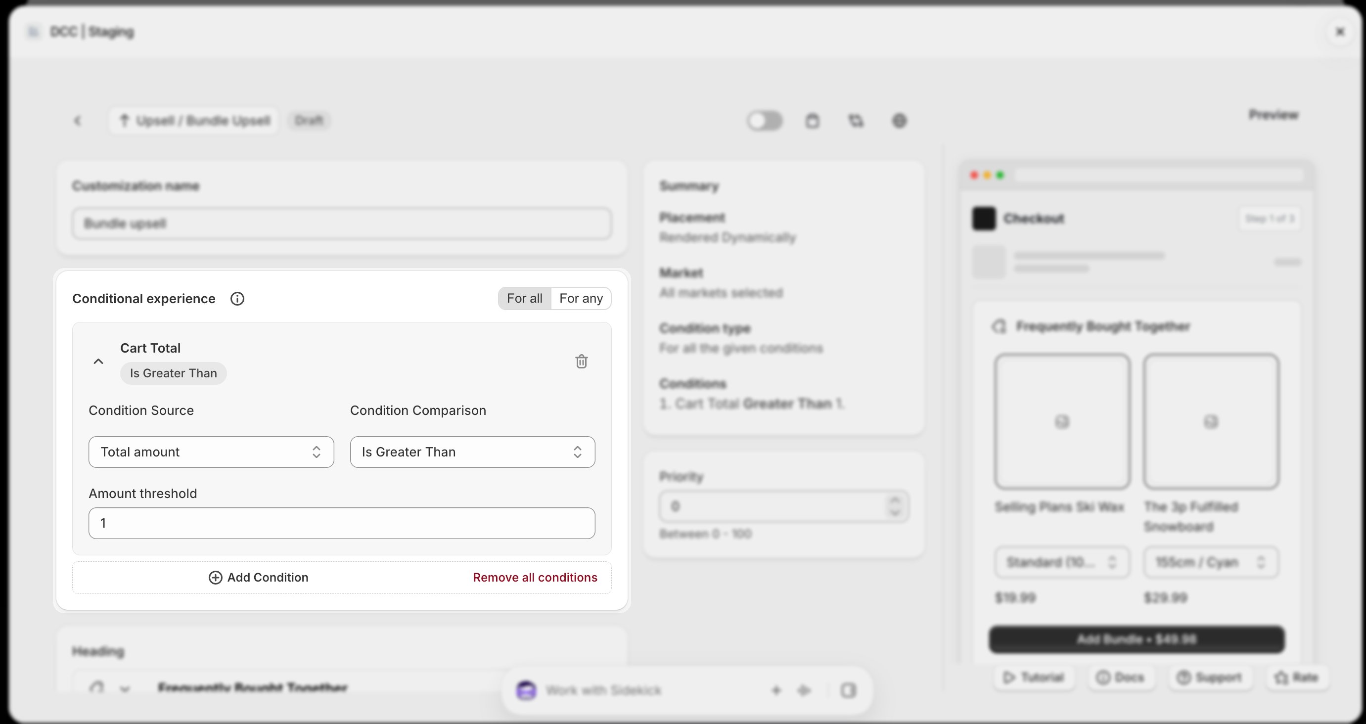 Bundle 1 Conditional Experience