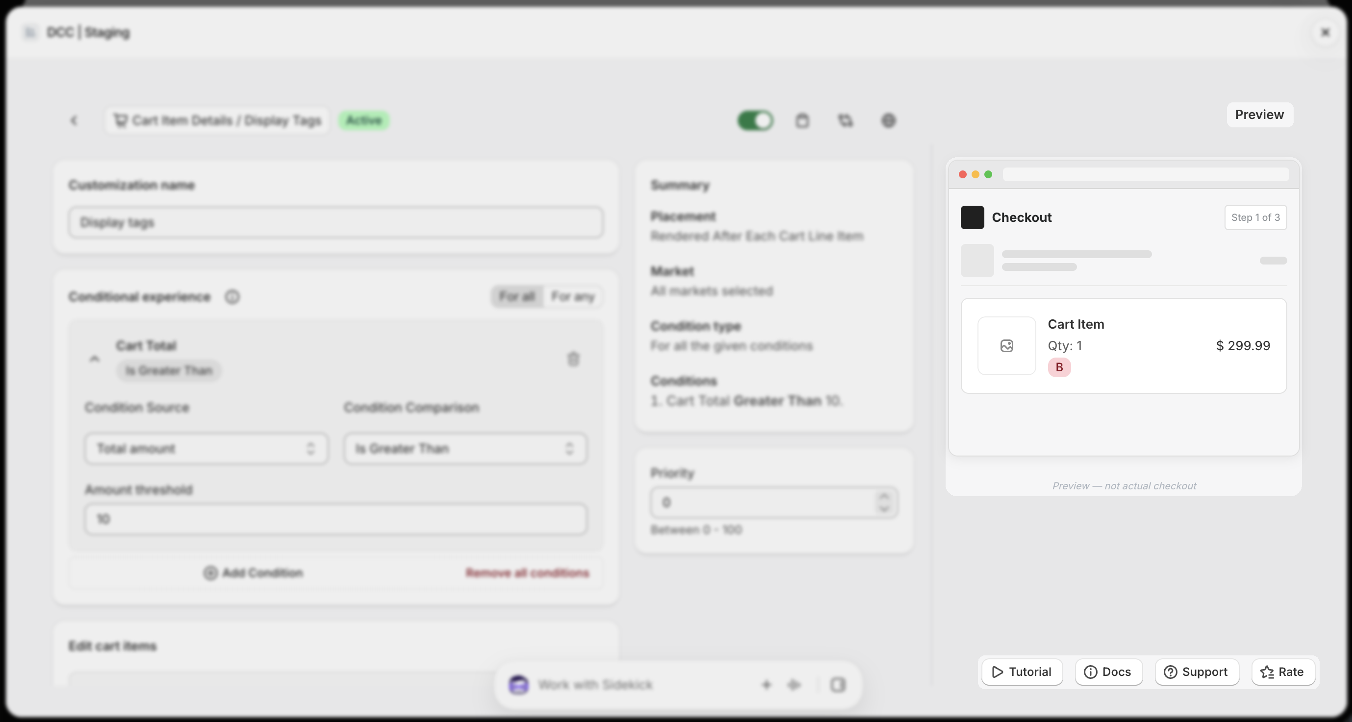 Display Tags Preview Focus