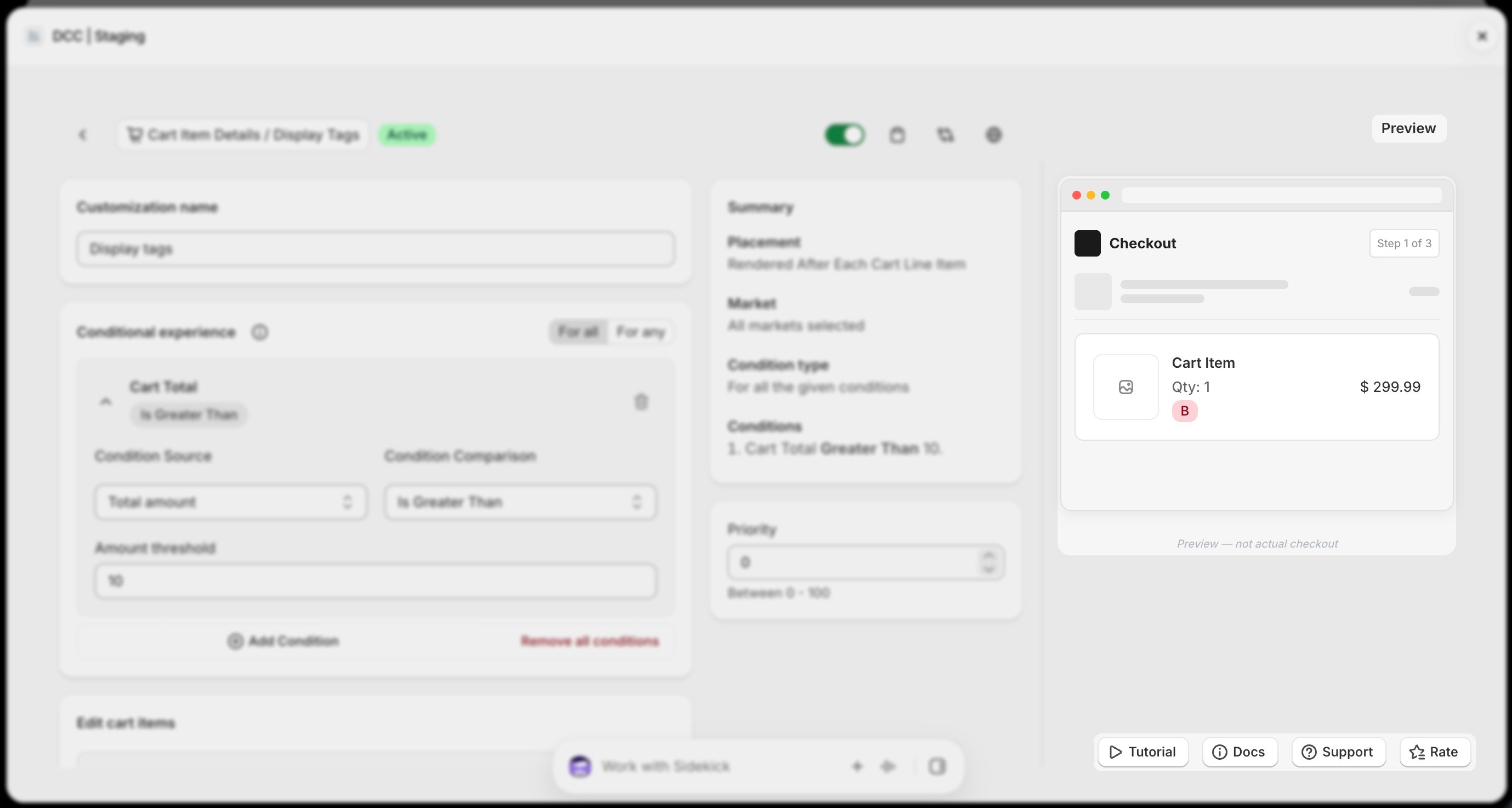 Display Tags Preview Focus