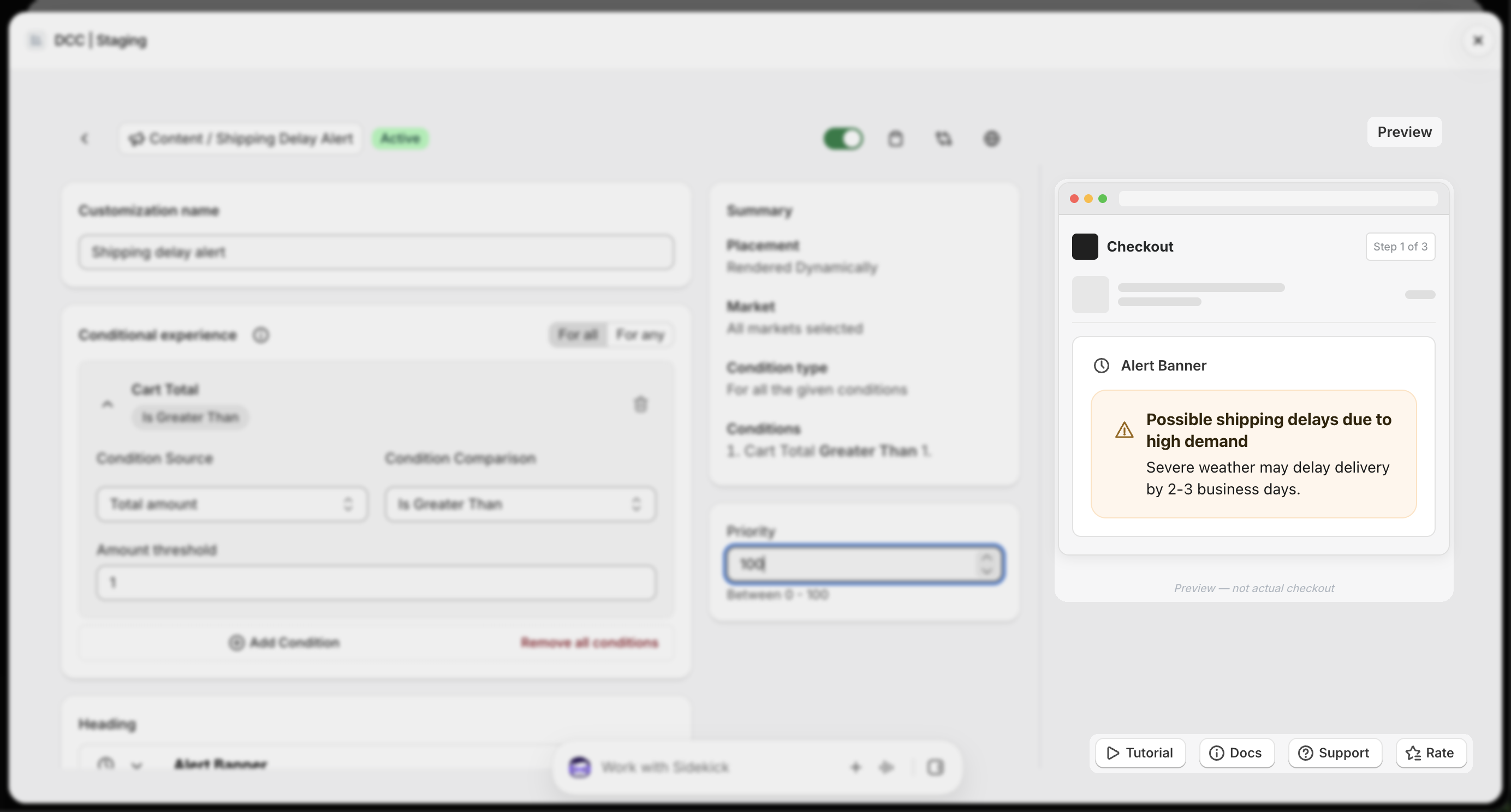Shipping Delay Preview Focus