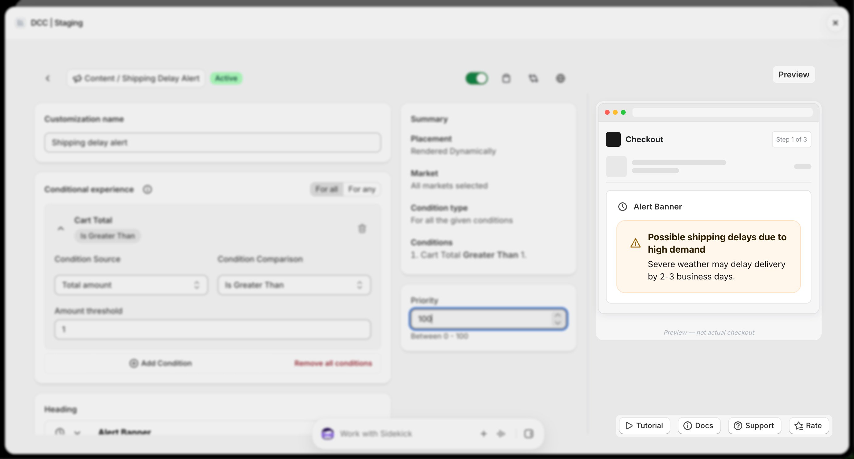Shipping Delay Preview Focus