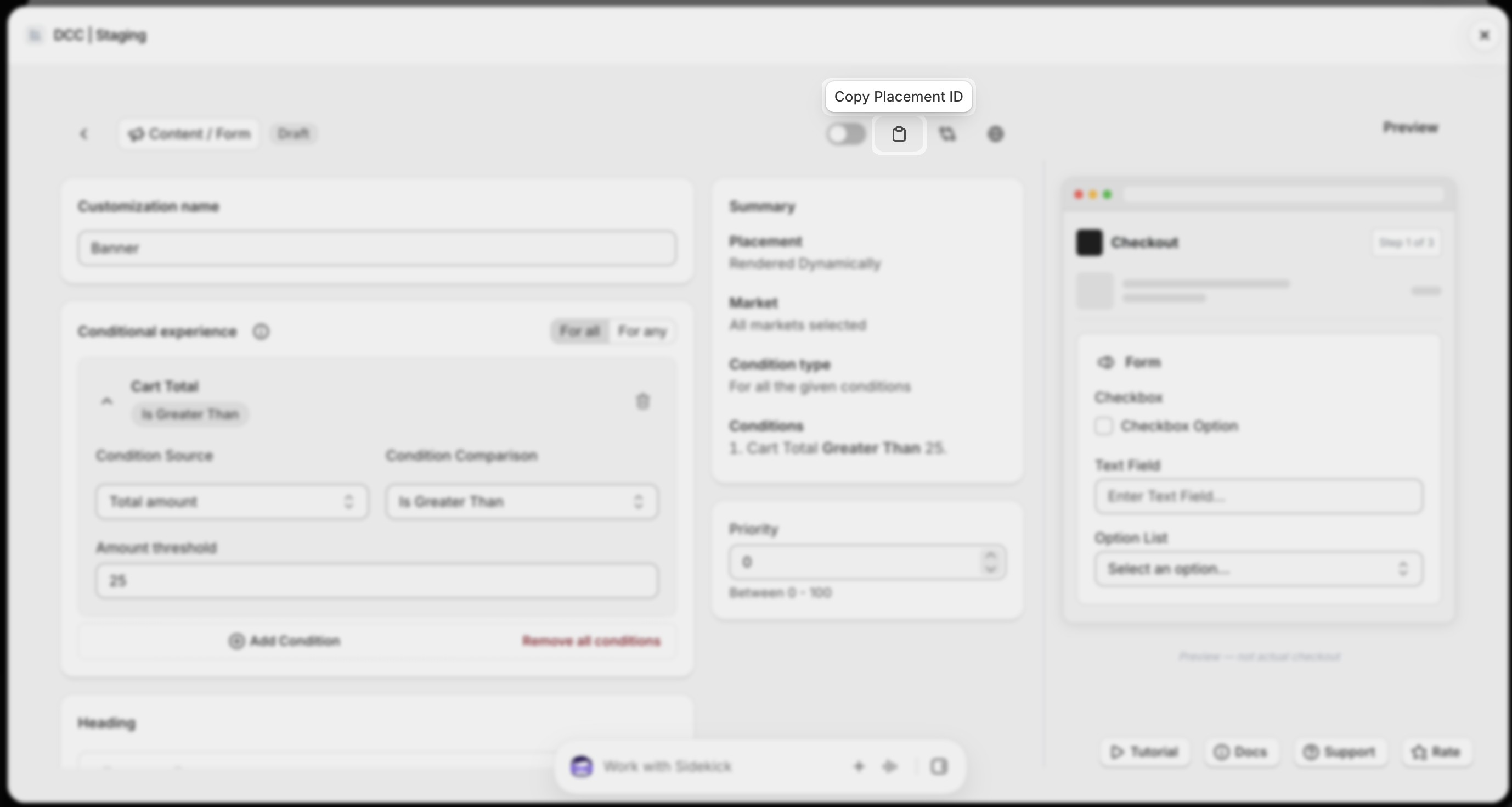 Form Copy Placement Id Focus
