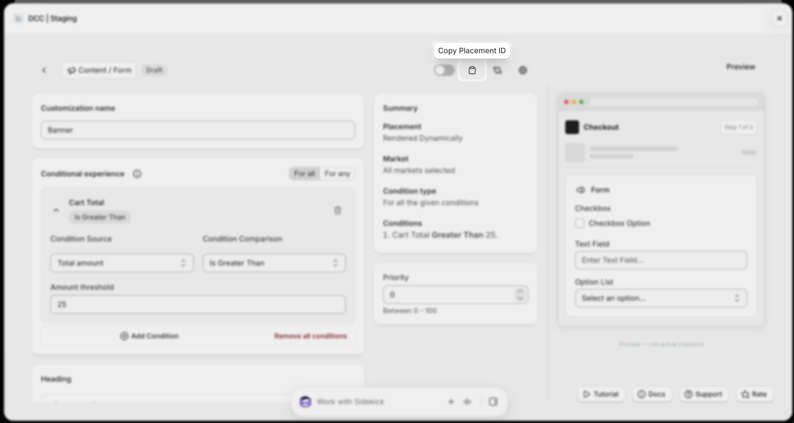 Form Copy Placement Id Focus