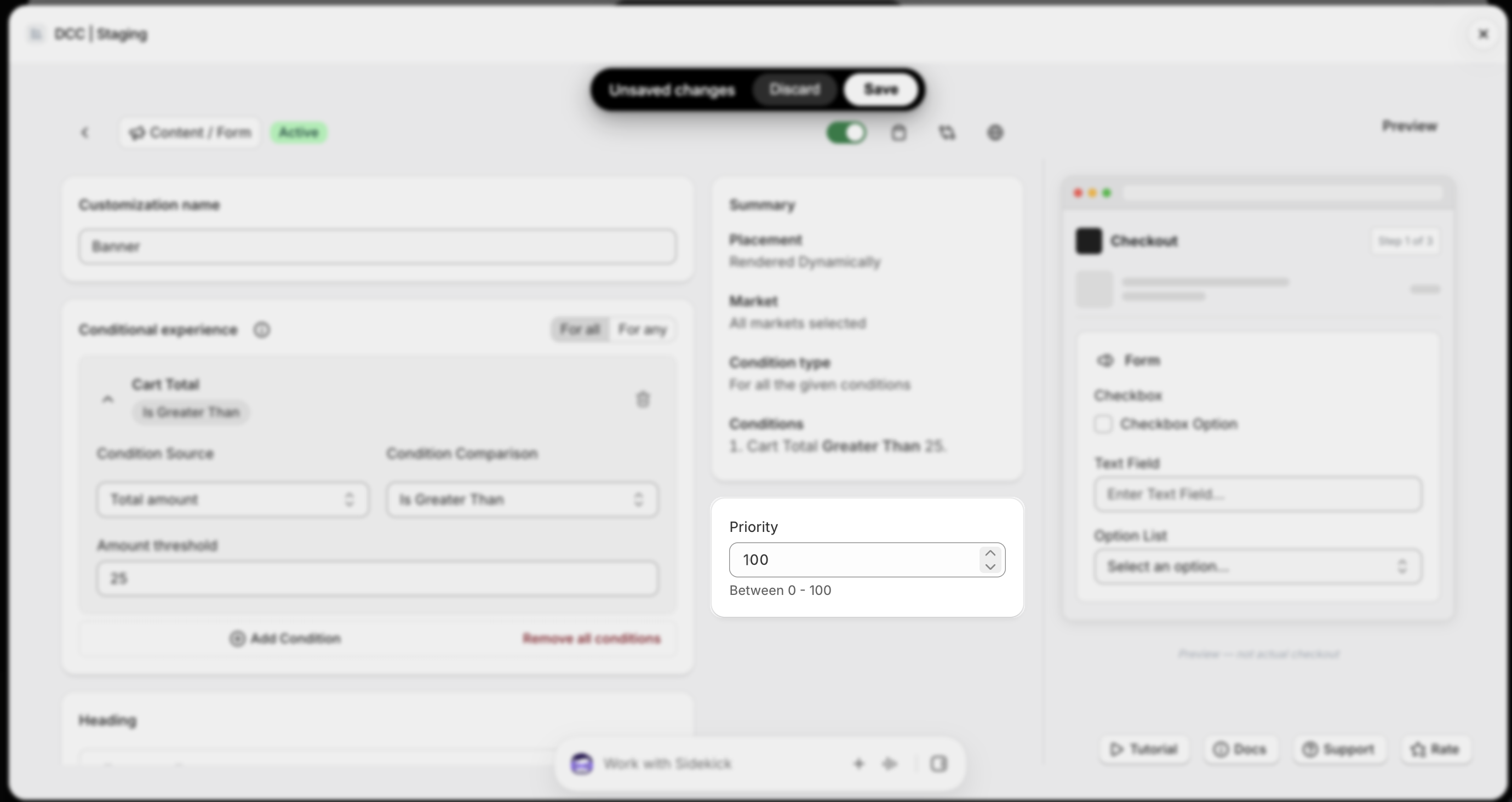 Form Priority Focus