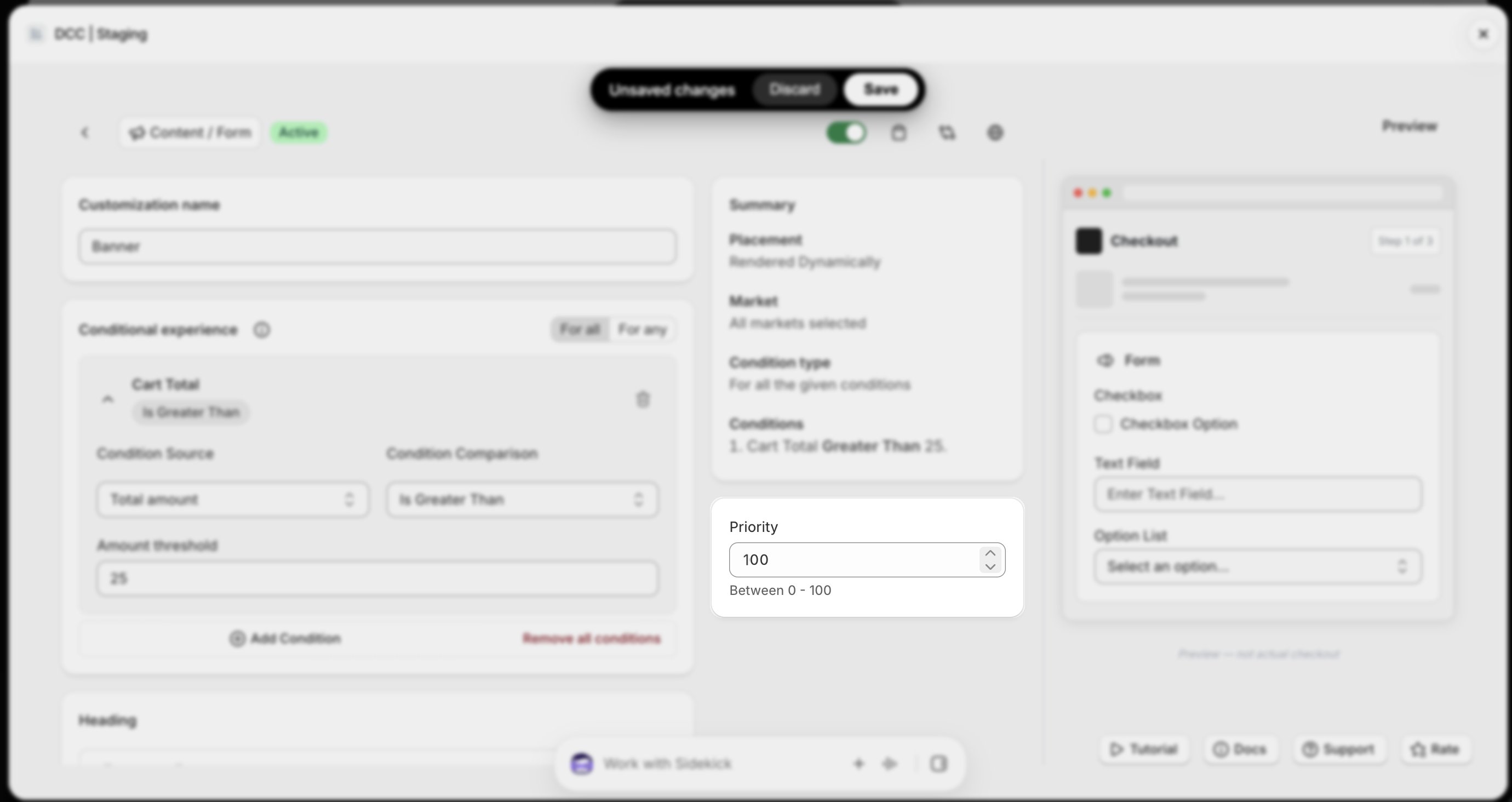Form Priority Focus