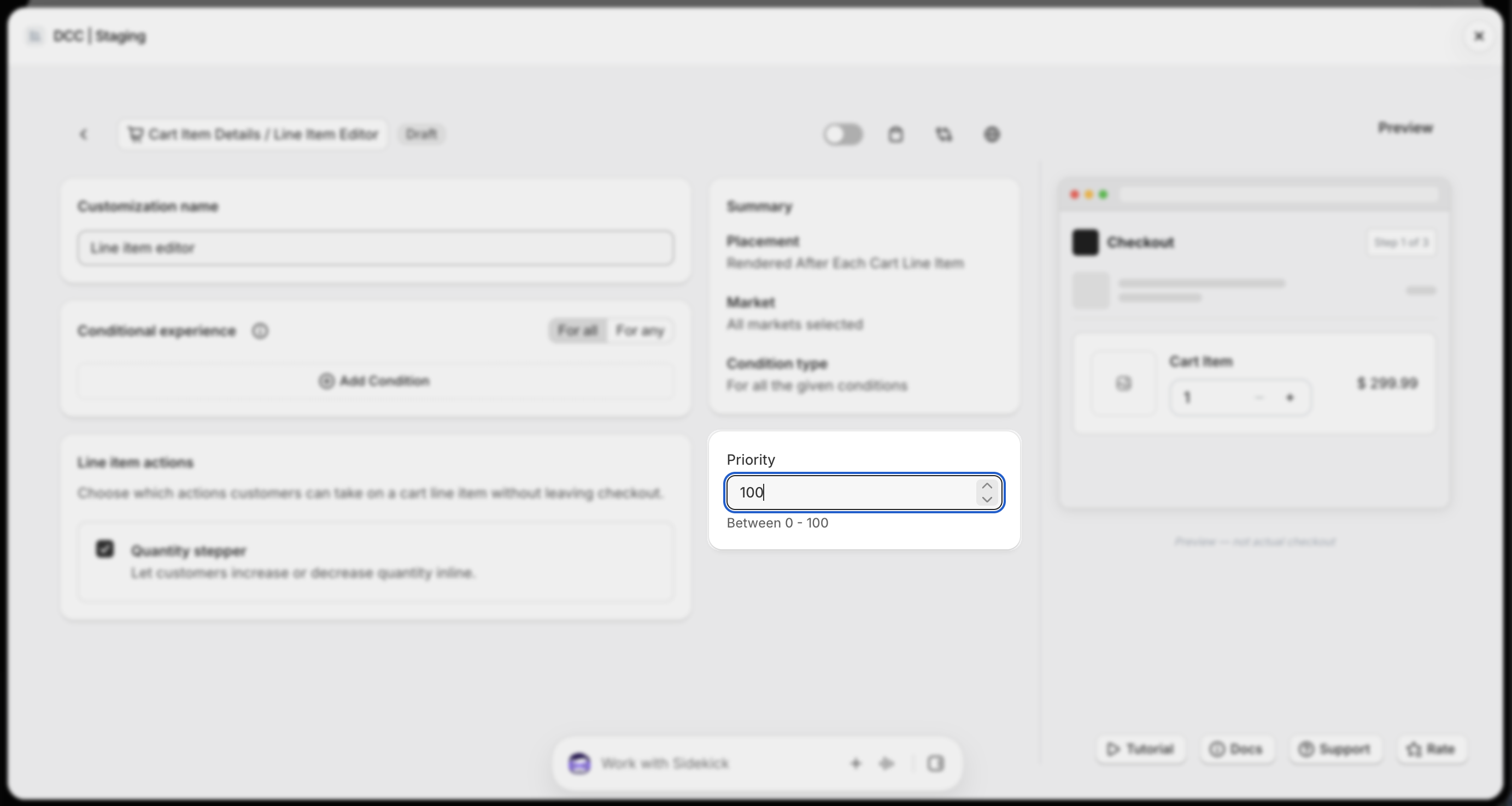 Line Item Priority Focus