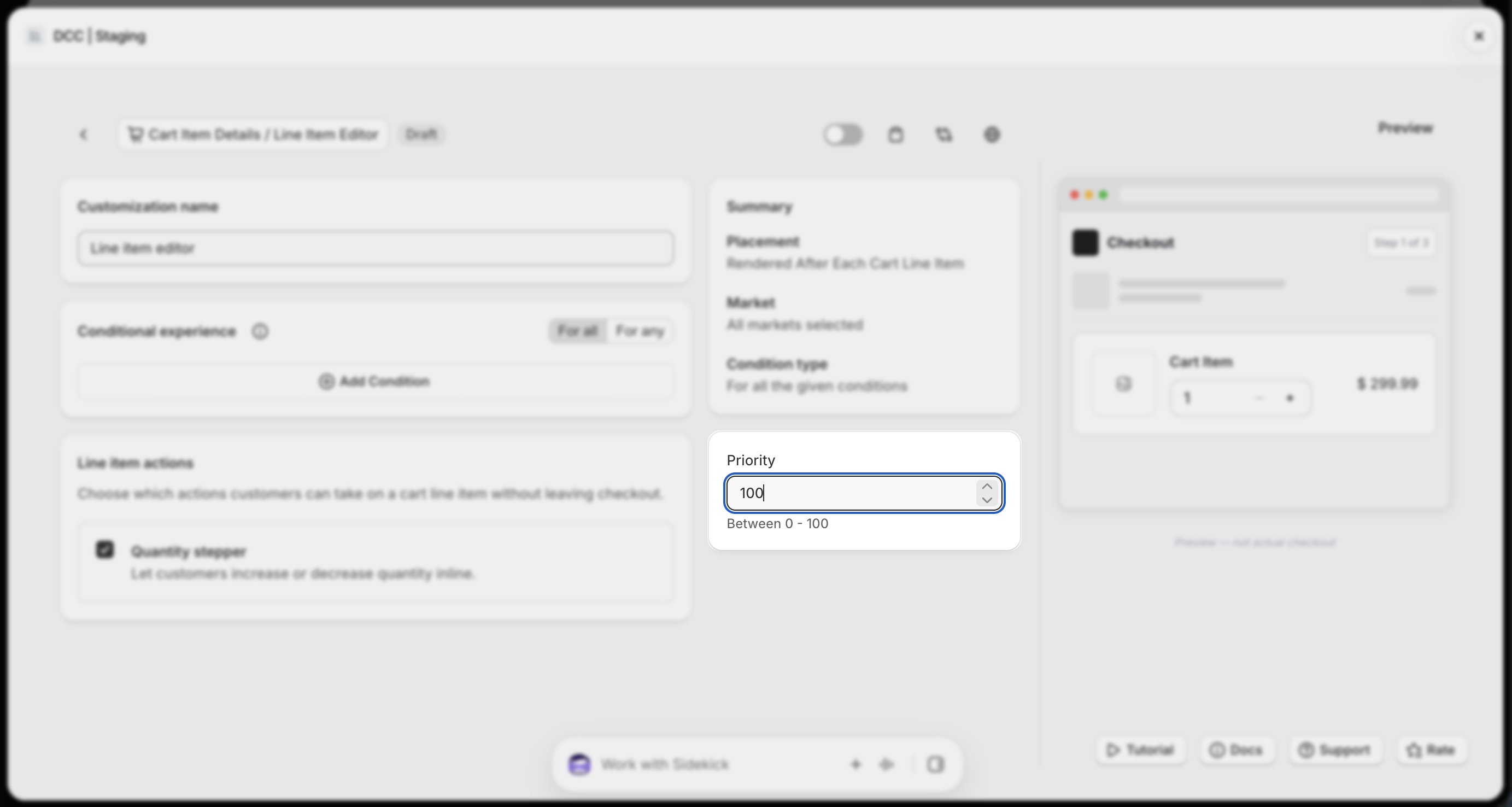 Line Item Priority Focus