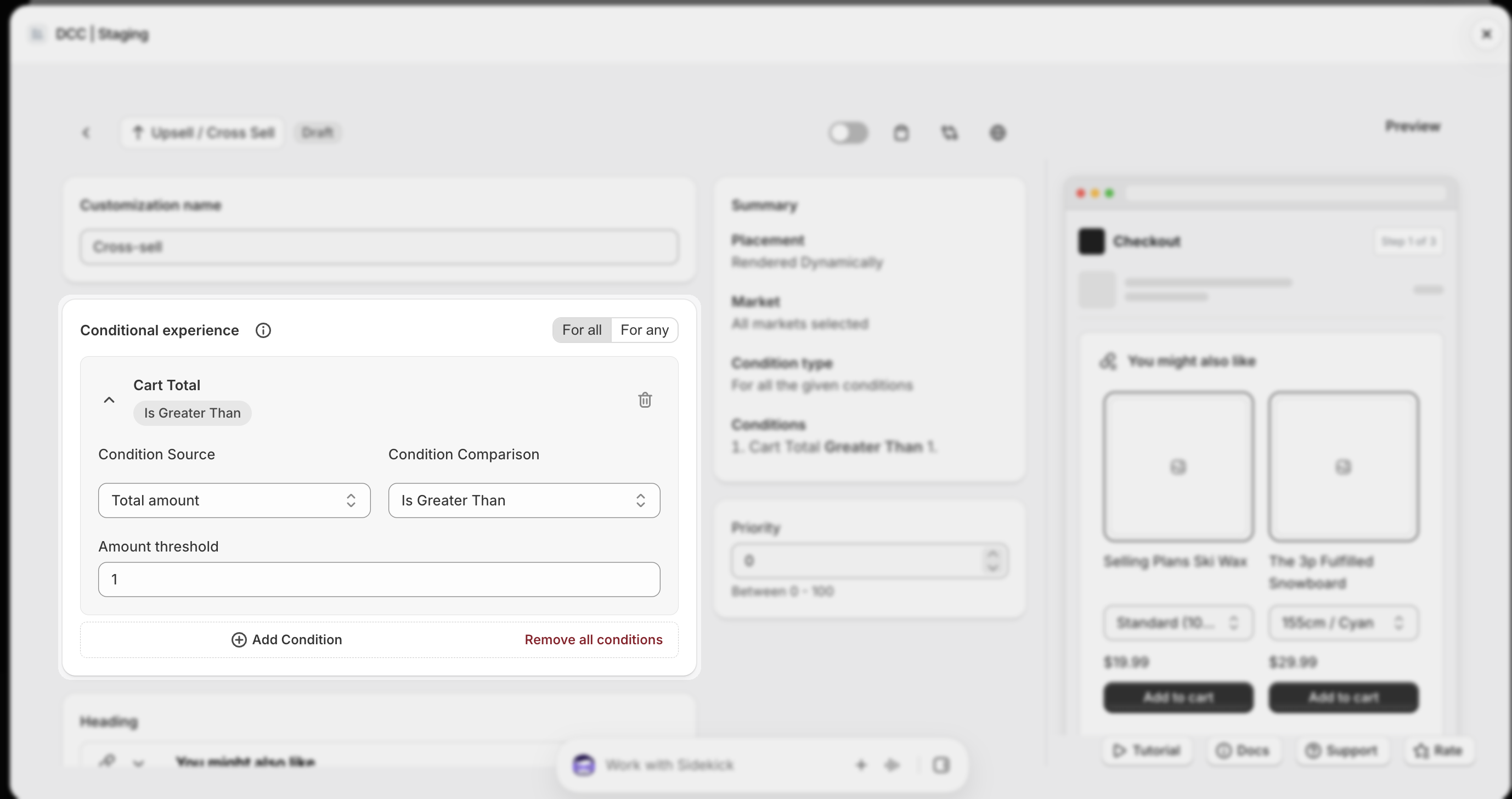 Crosssell 3 Conditional Experience