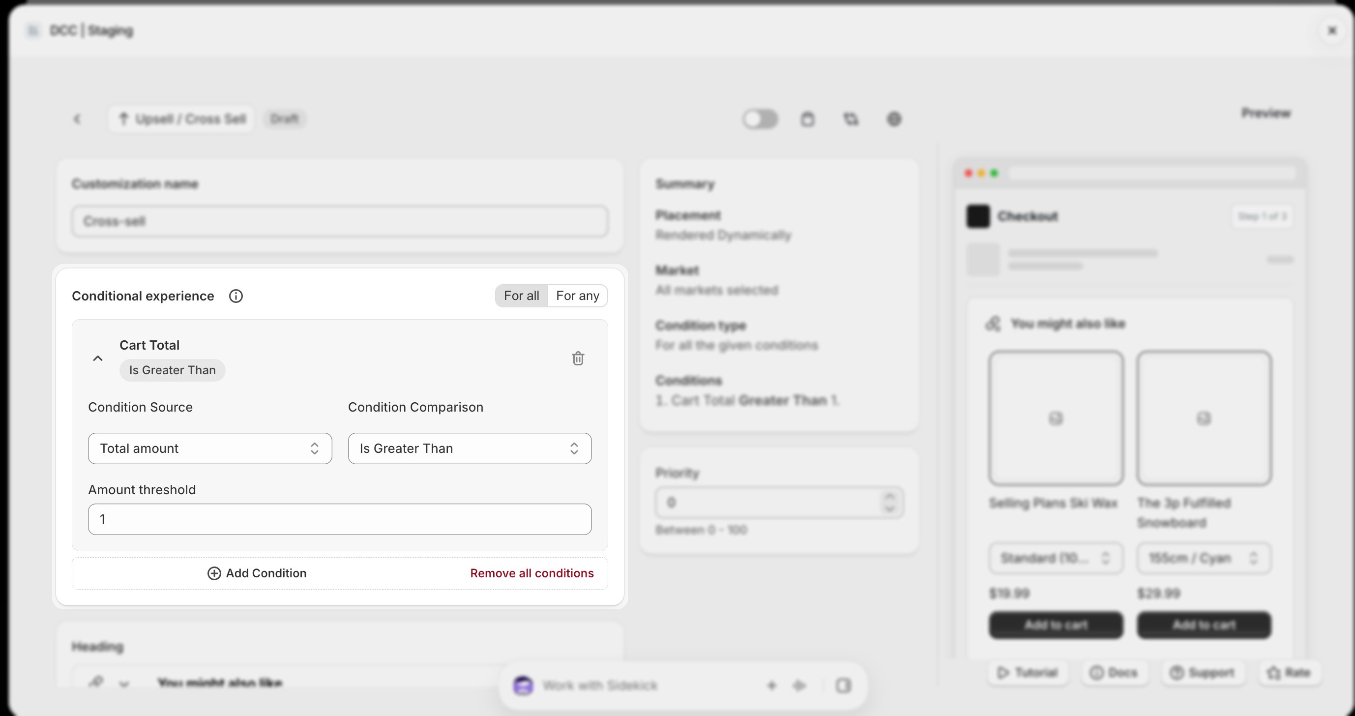 Crosssell 3 Conditional Experience