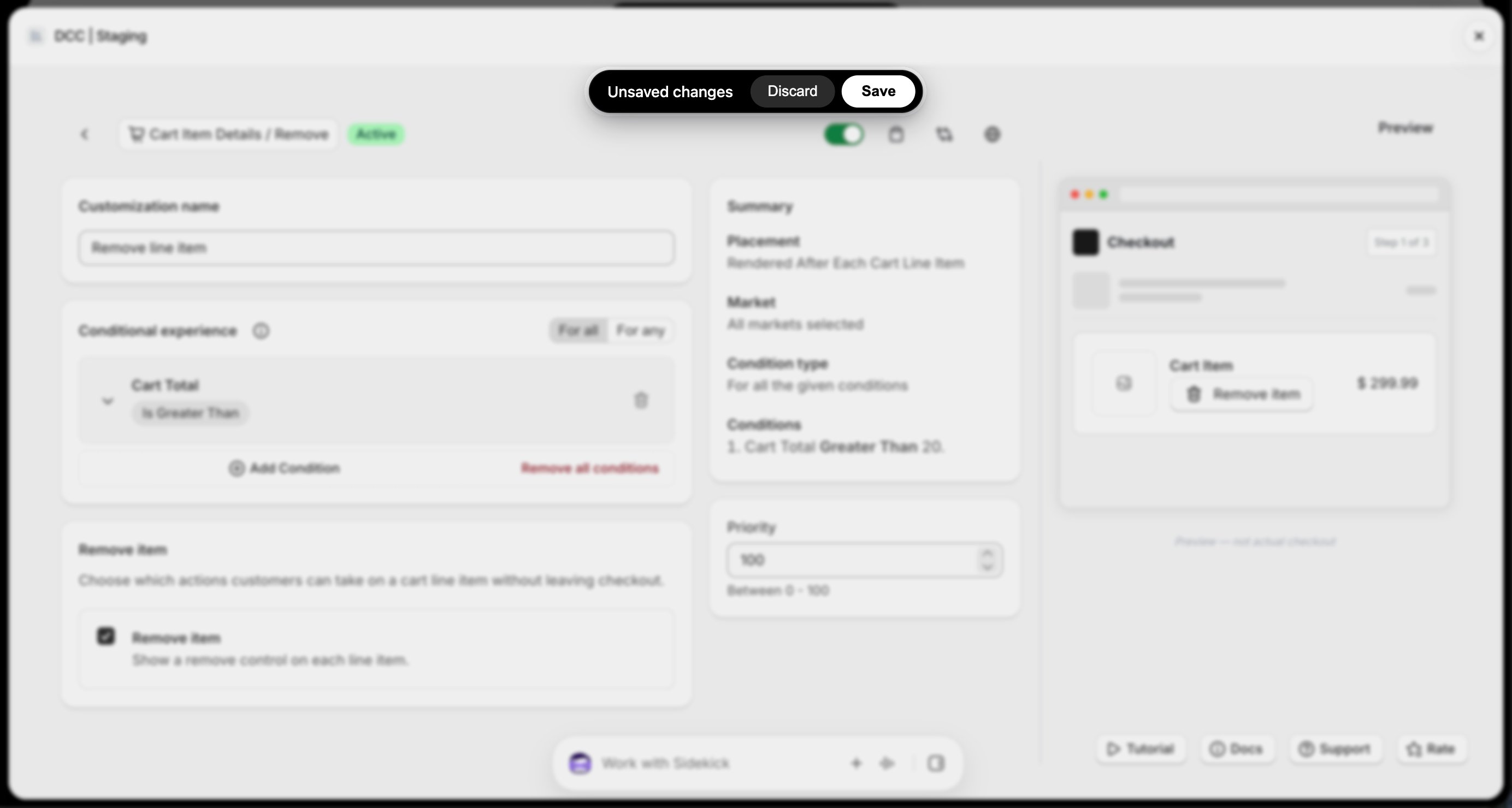 Remove 5 Unsaved Changes
