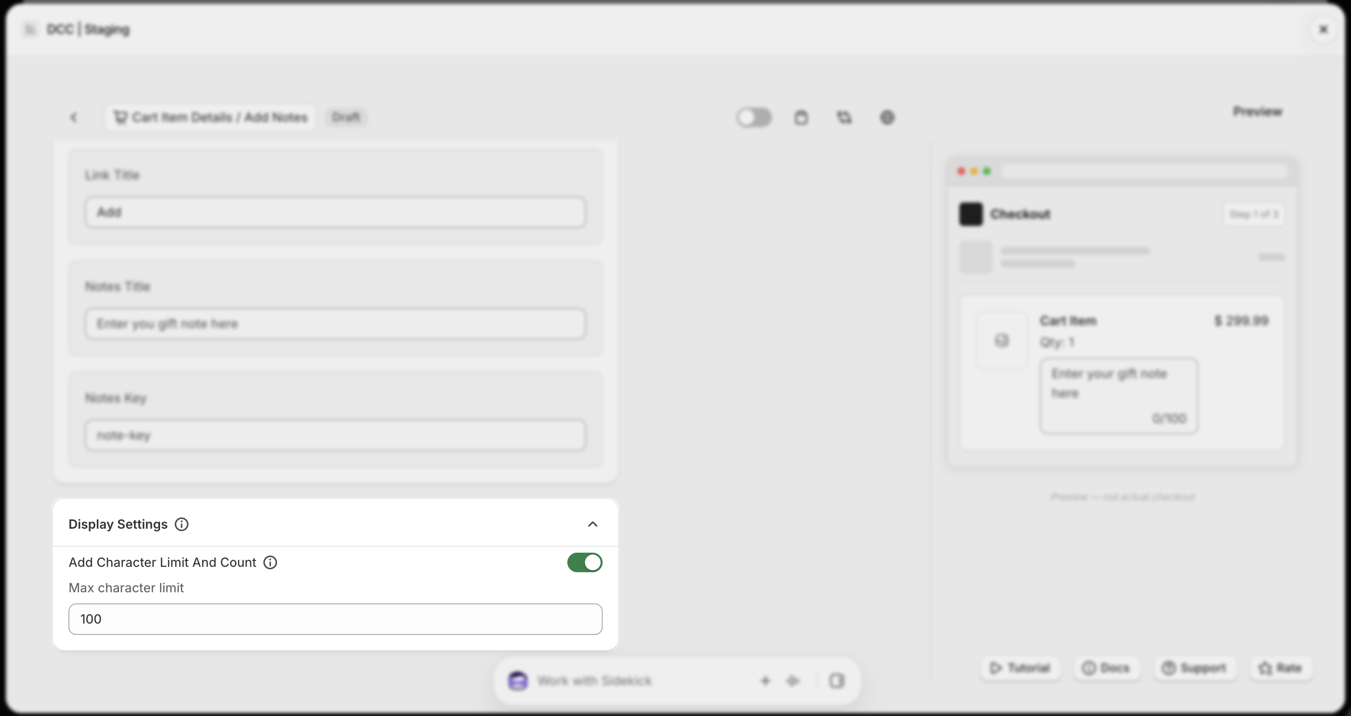 Add Notes Display Settings Focus