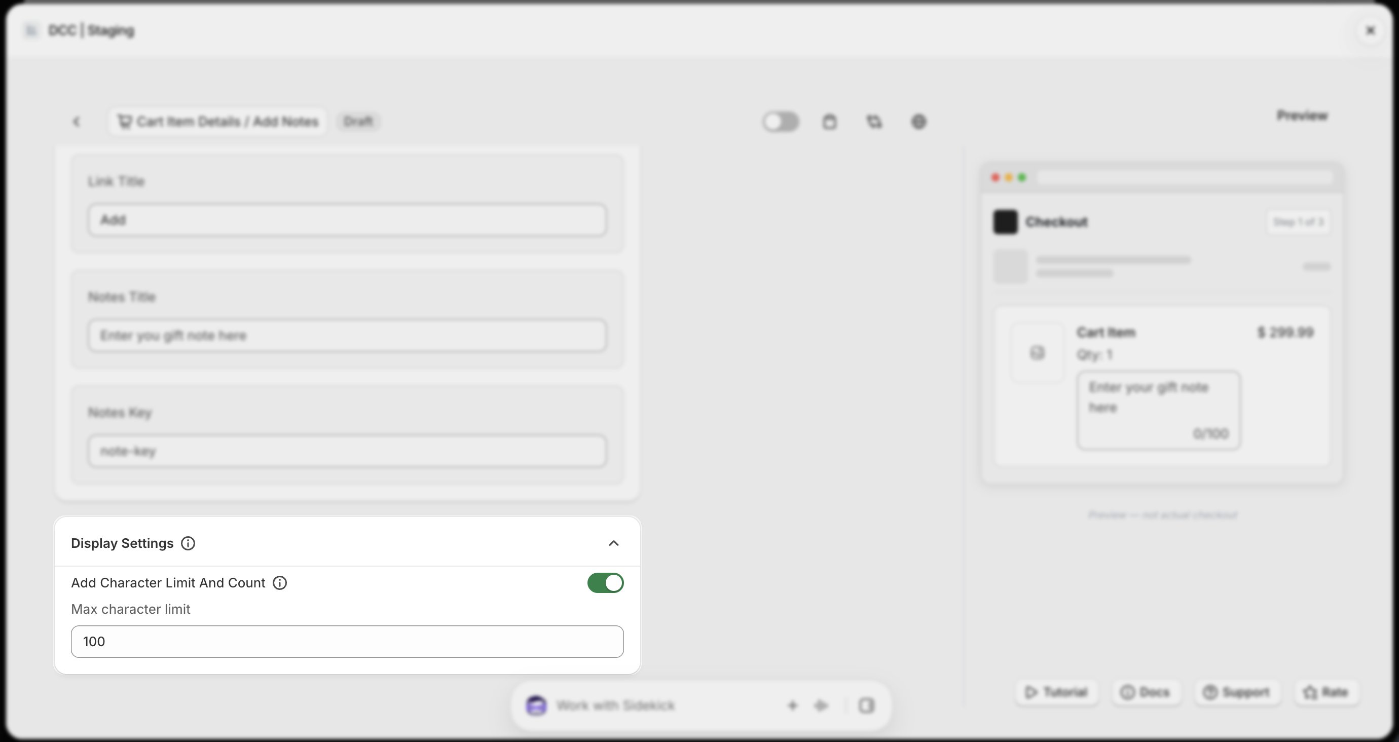 Add Notes Display Settings Focus
