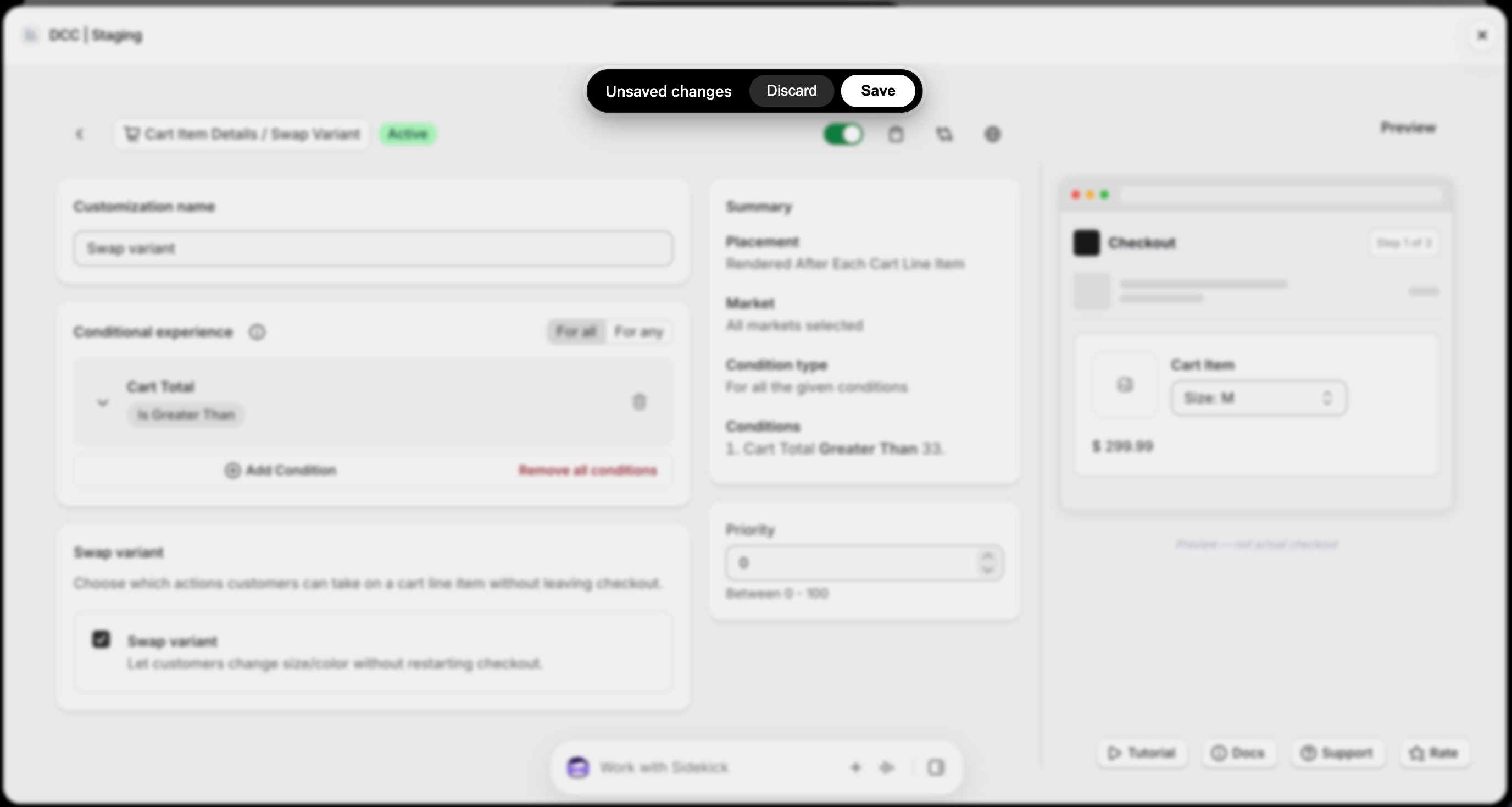 Swap 5 Unsaved Changes