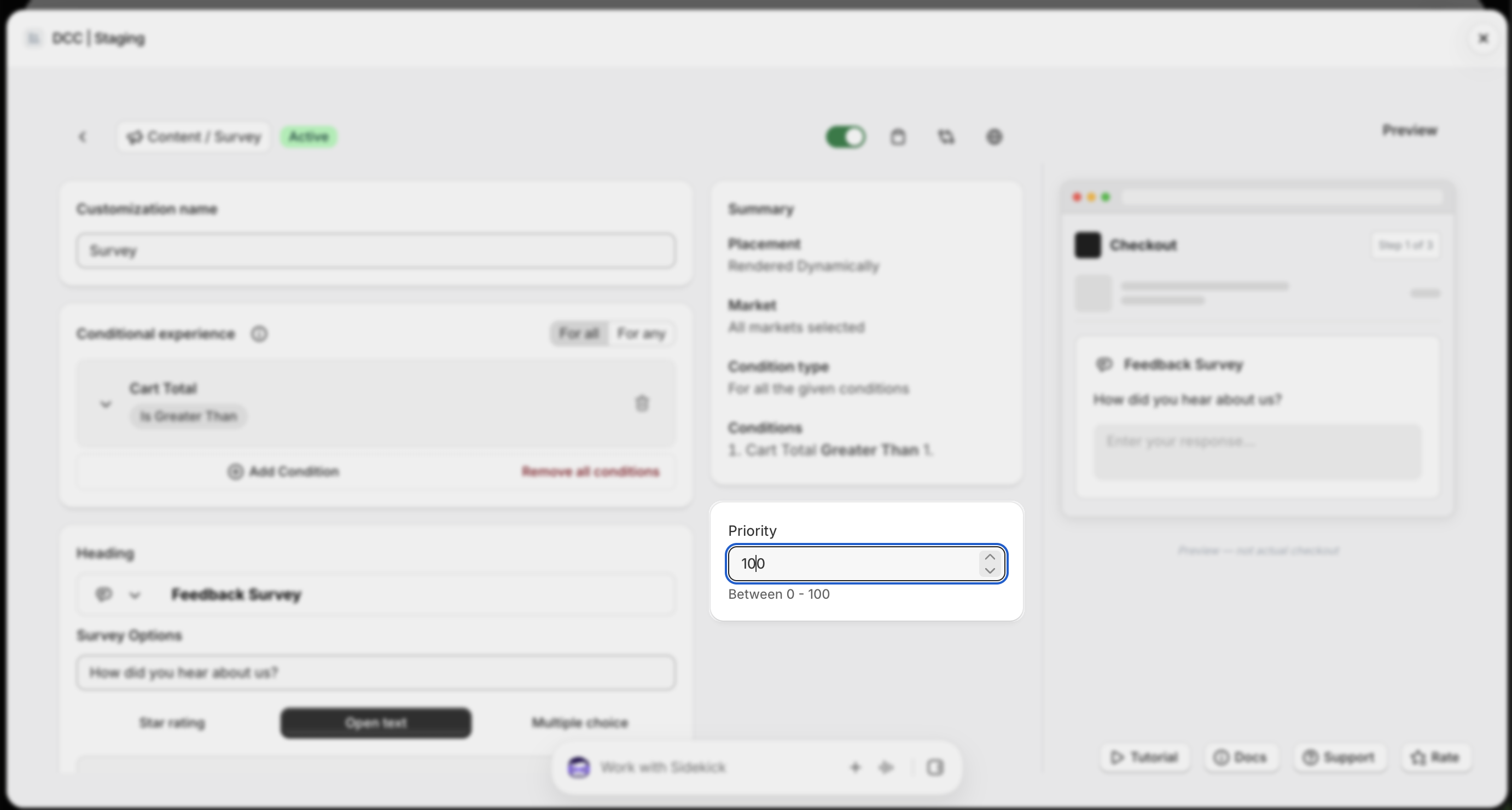 Survey Priority Focus